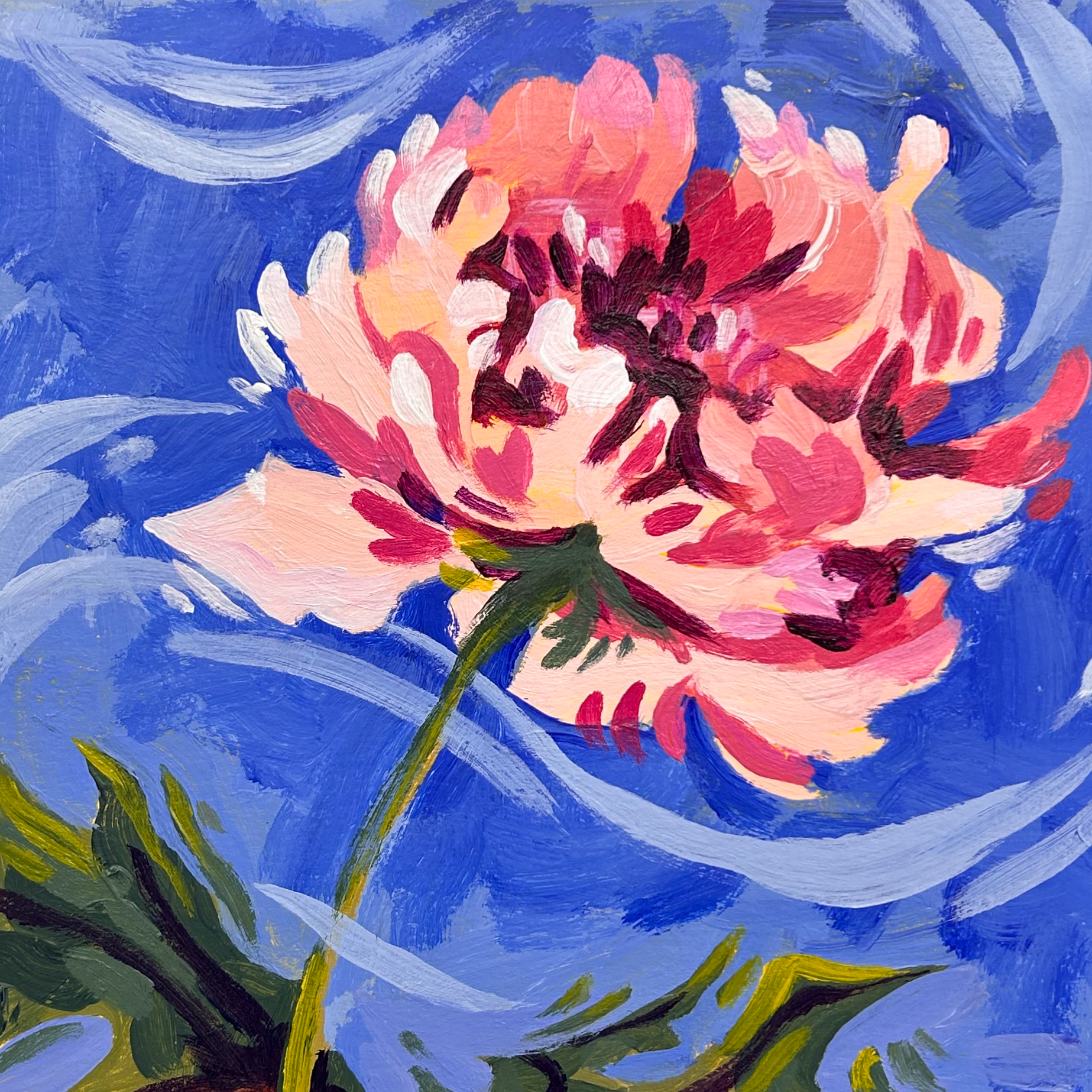 "Here's A Flower That Won't Die"
8in x 8in
Acrylic on paper