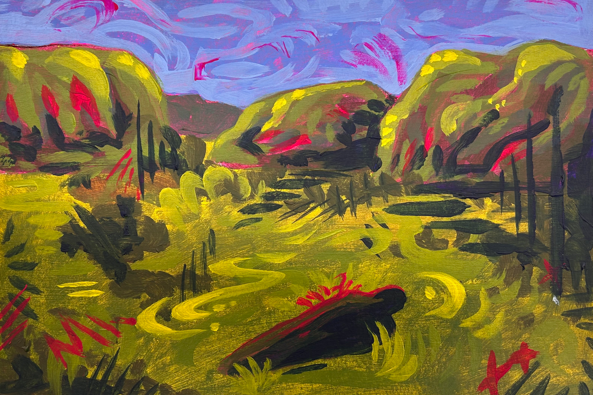 "Silhouette"
9in x 5in
Acrylic on paper