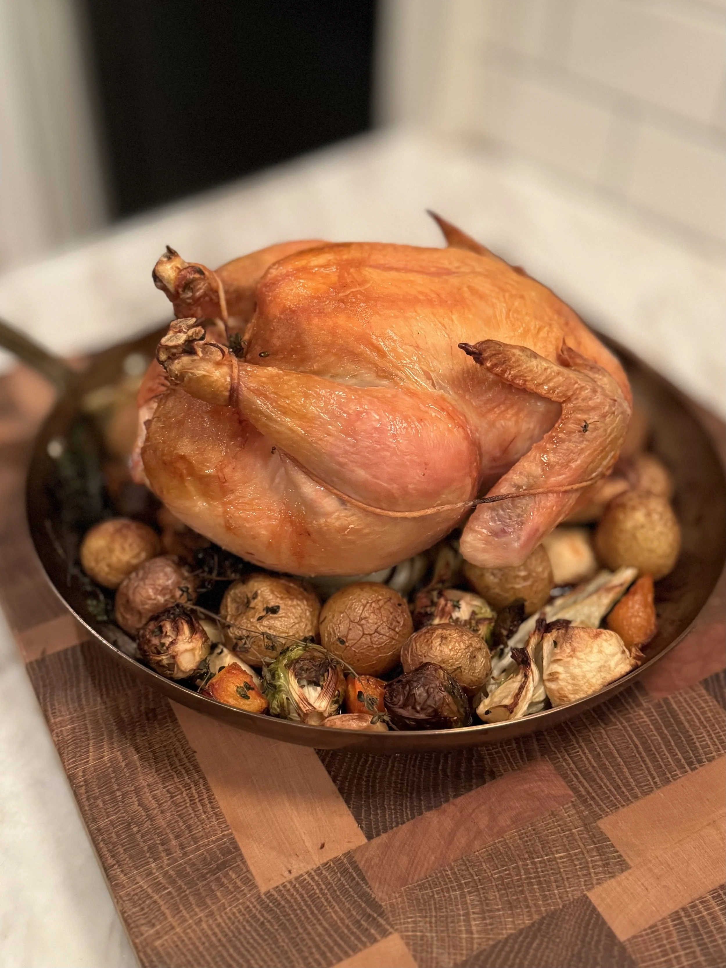 Roasted Chicken, Roasted Potato, Roasted Brussel Sprouts