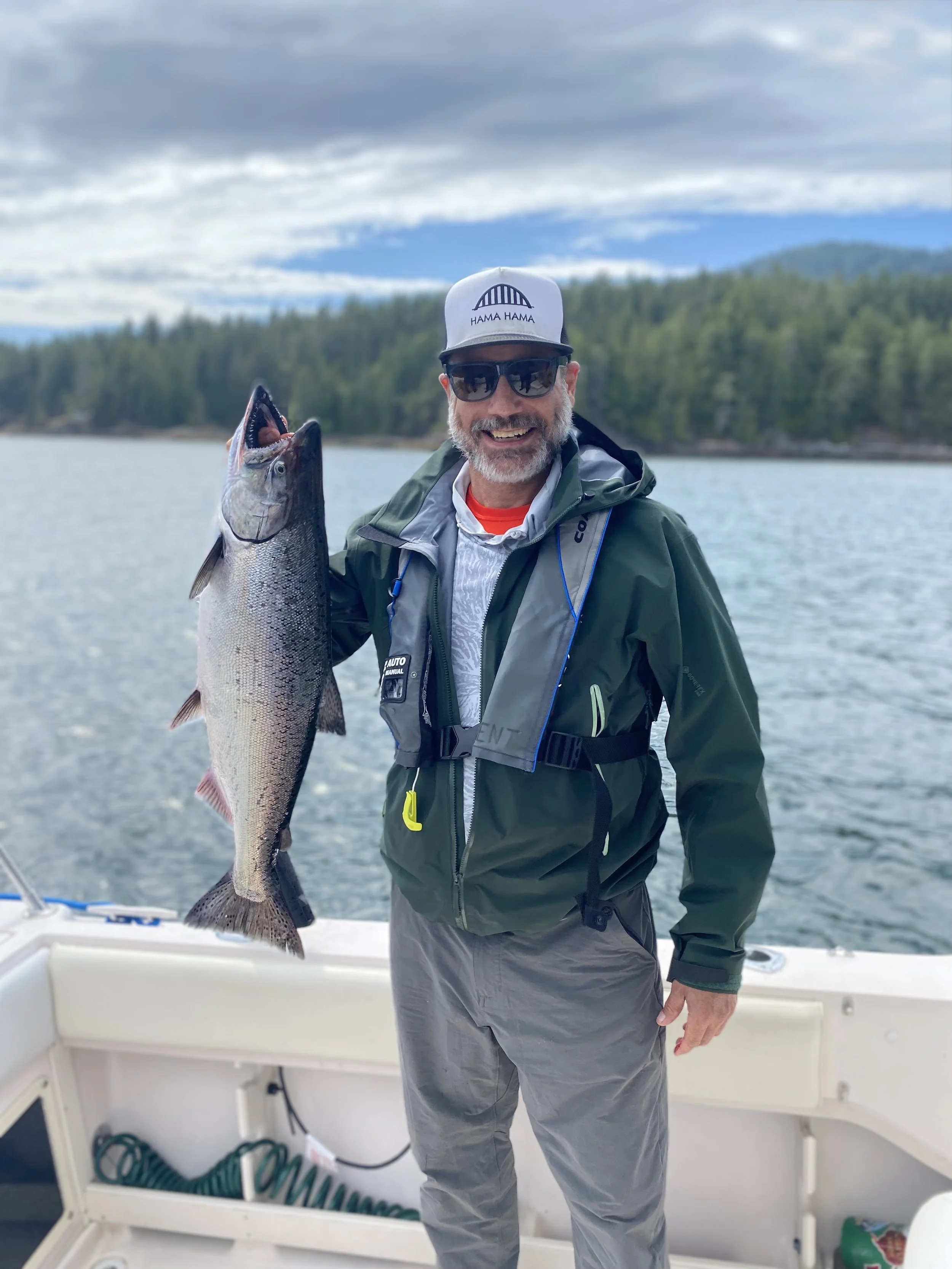 Chef Brian fishing for king salmon