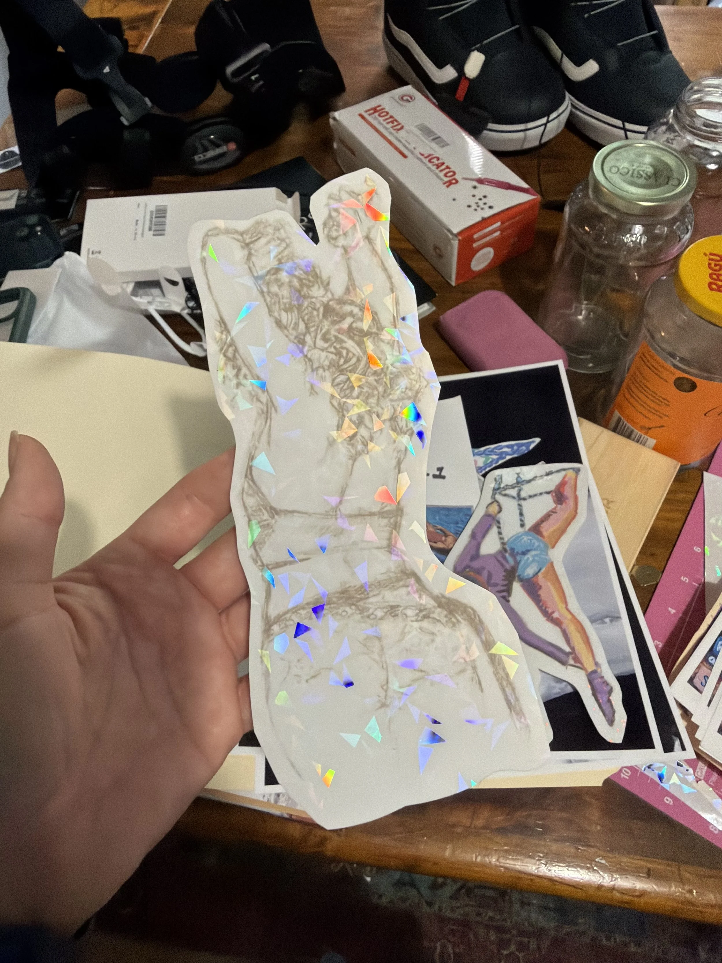 Handcut vinyl stickers of me