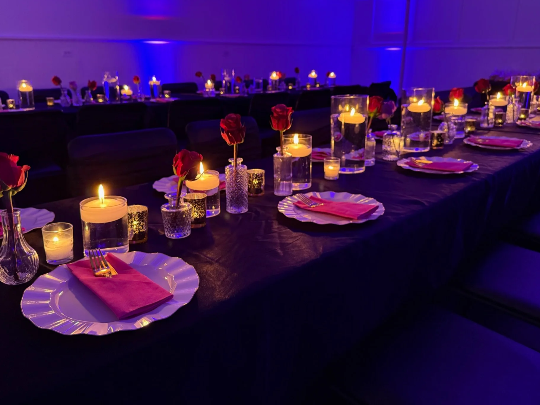 dinner tablescape banquet