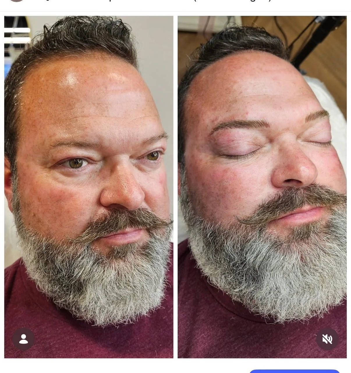 Before and after Powder Brow service done by Amanda Cobleigh from Aesthetic Artistry located in South Jersey
