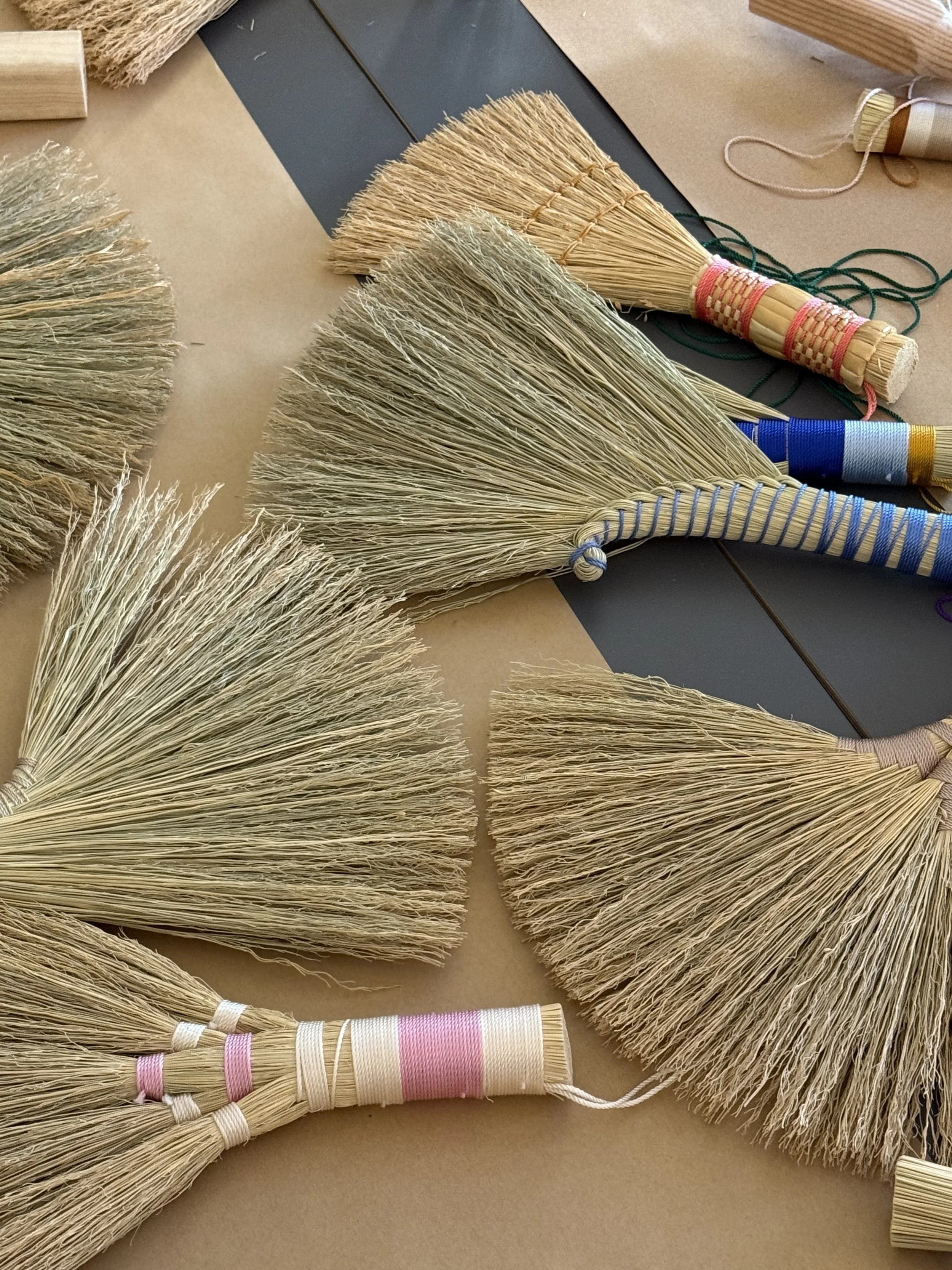 broom making workshop hosted by obliquetable