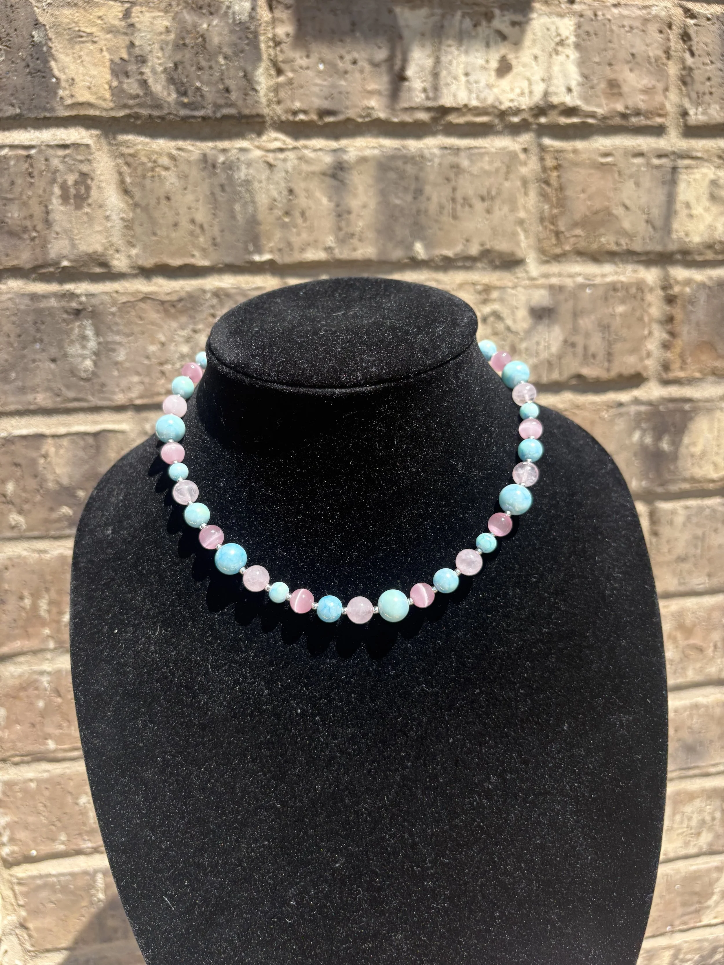 Cotton Candy beaded necklace