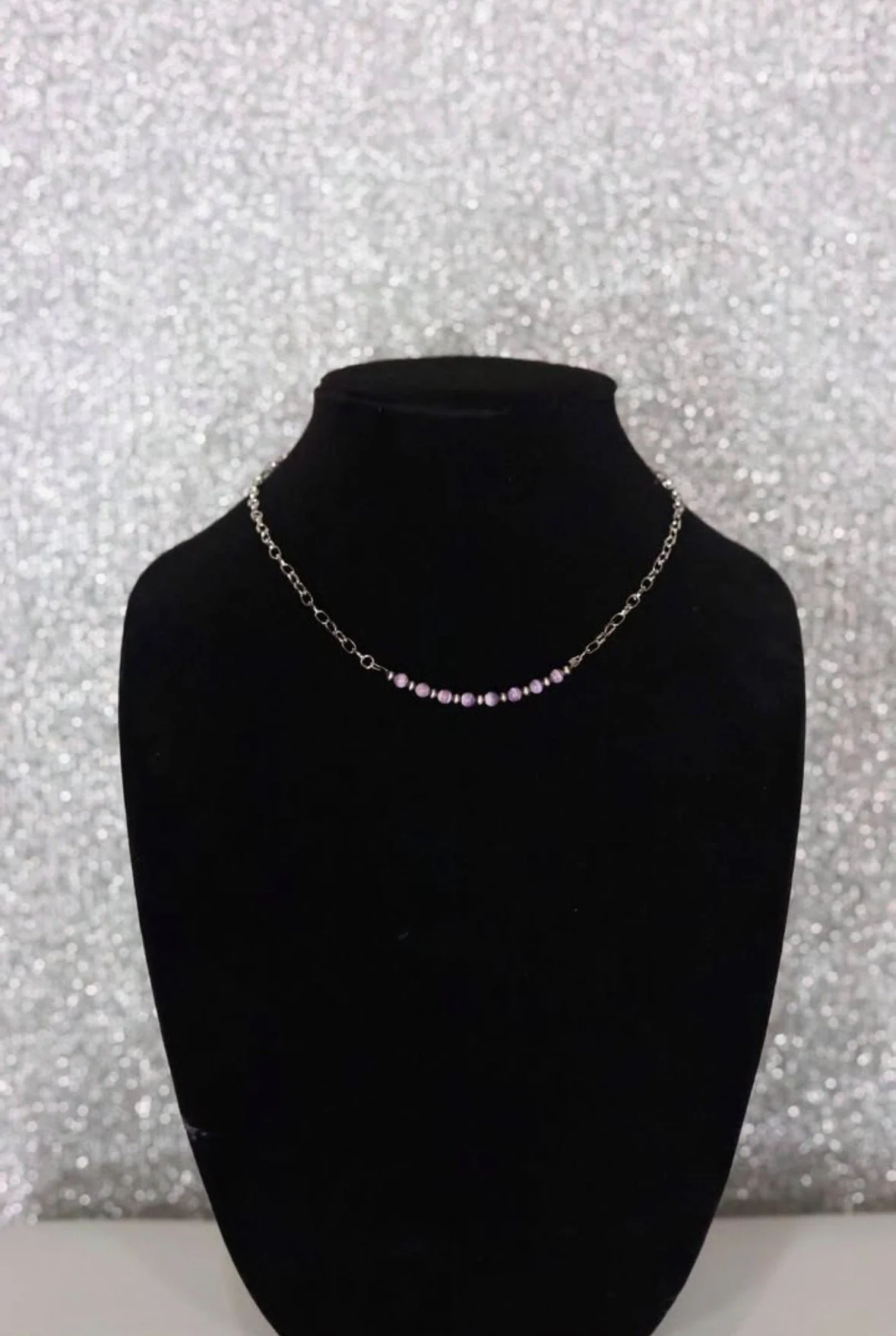 Purple Spiny Bar Necklace