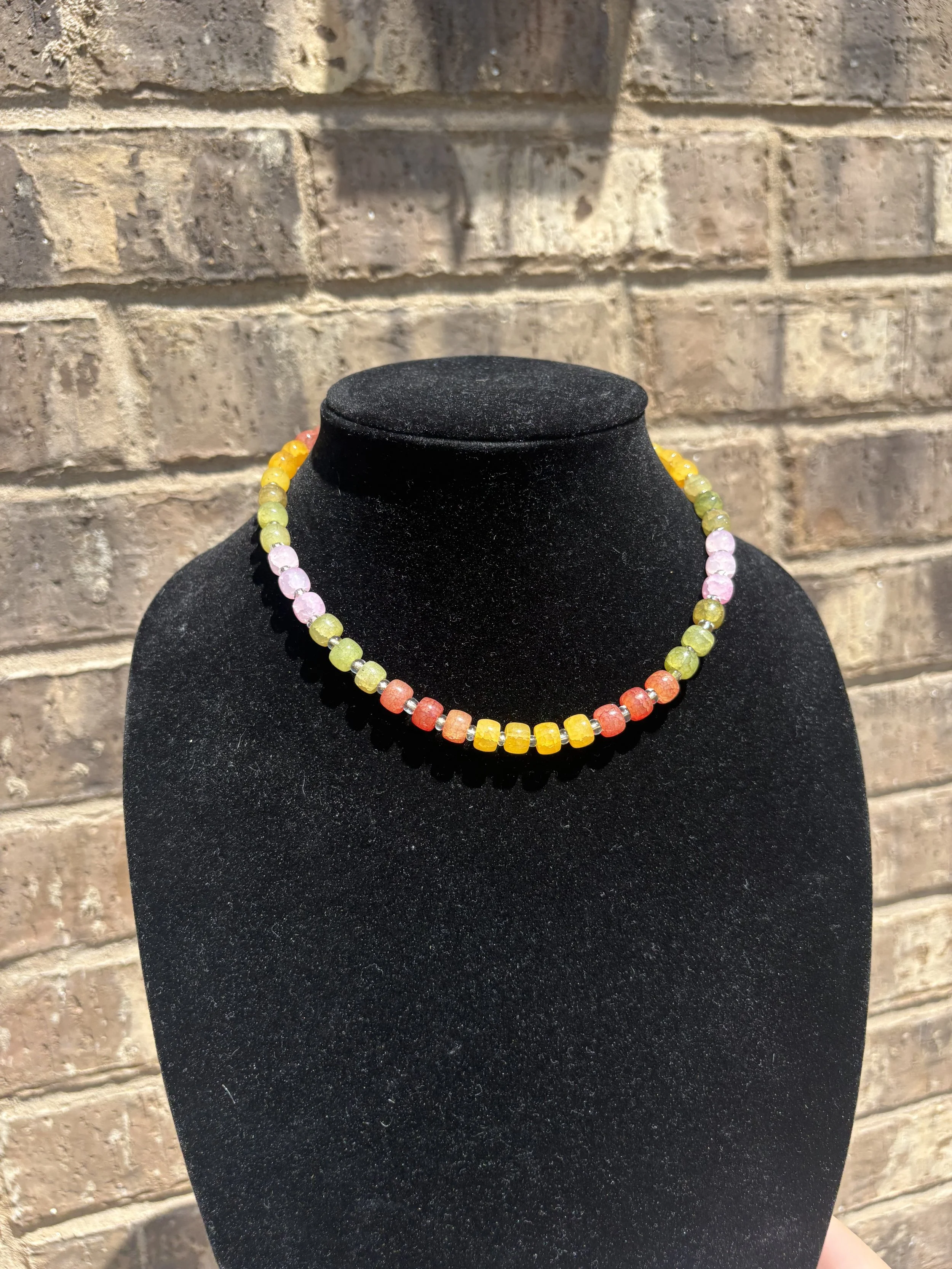 Fall themed Beaded necklace
