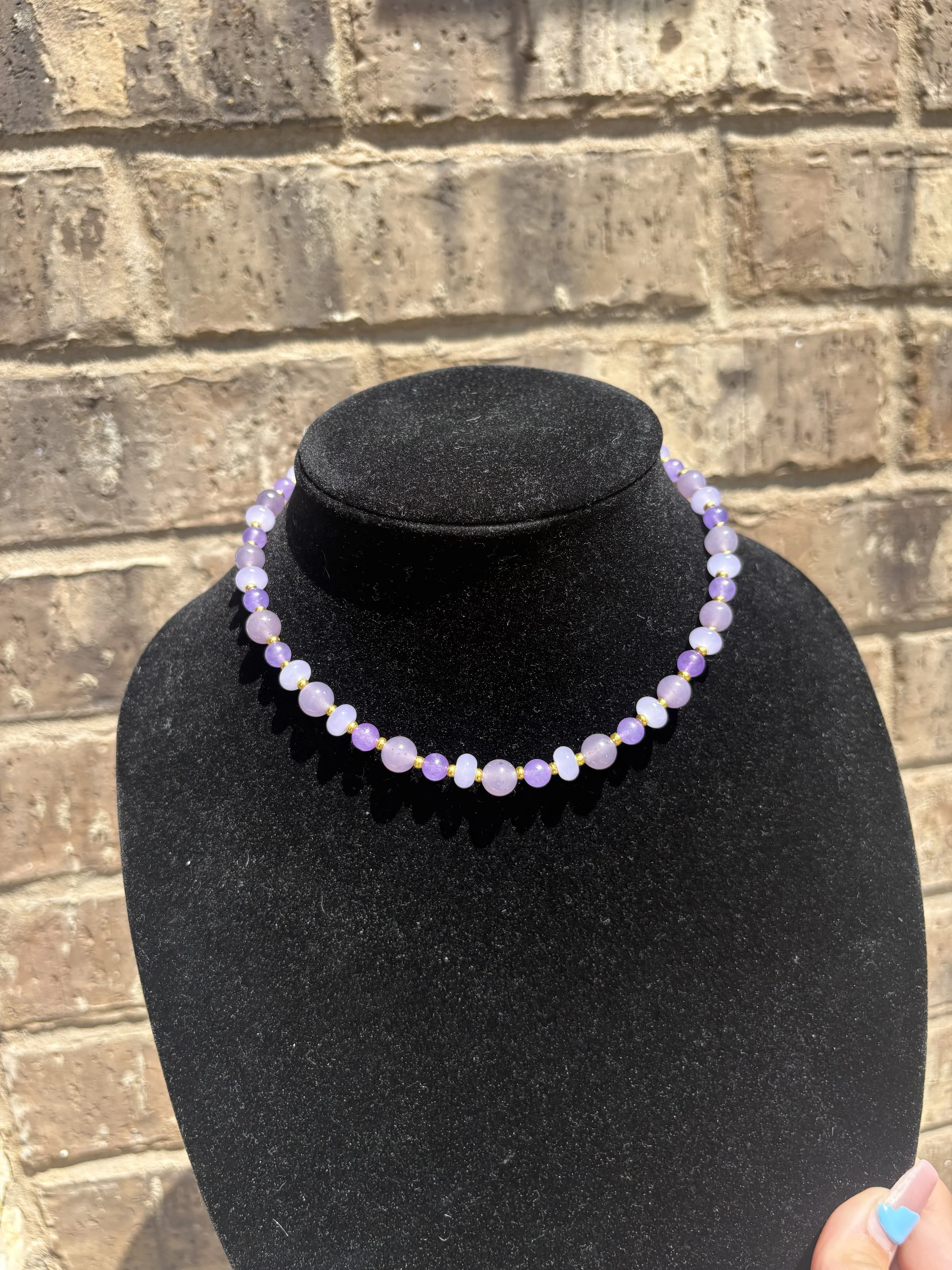 Purple Crush beaded necklace
