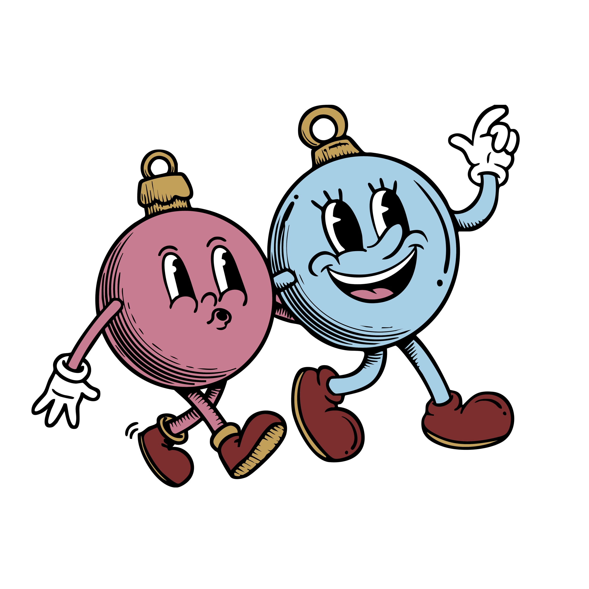 Bell Bauble and friend walking together