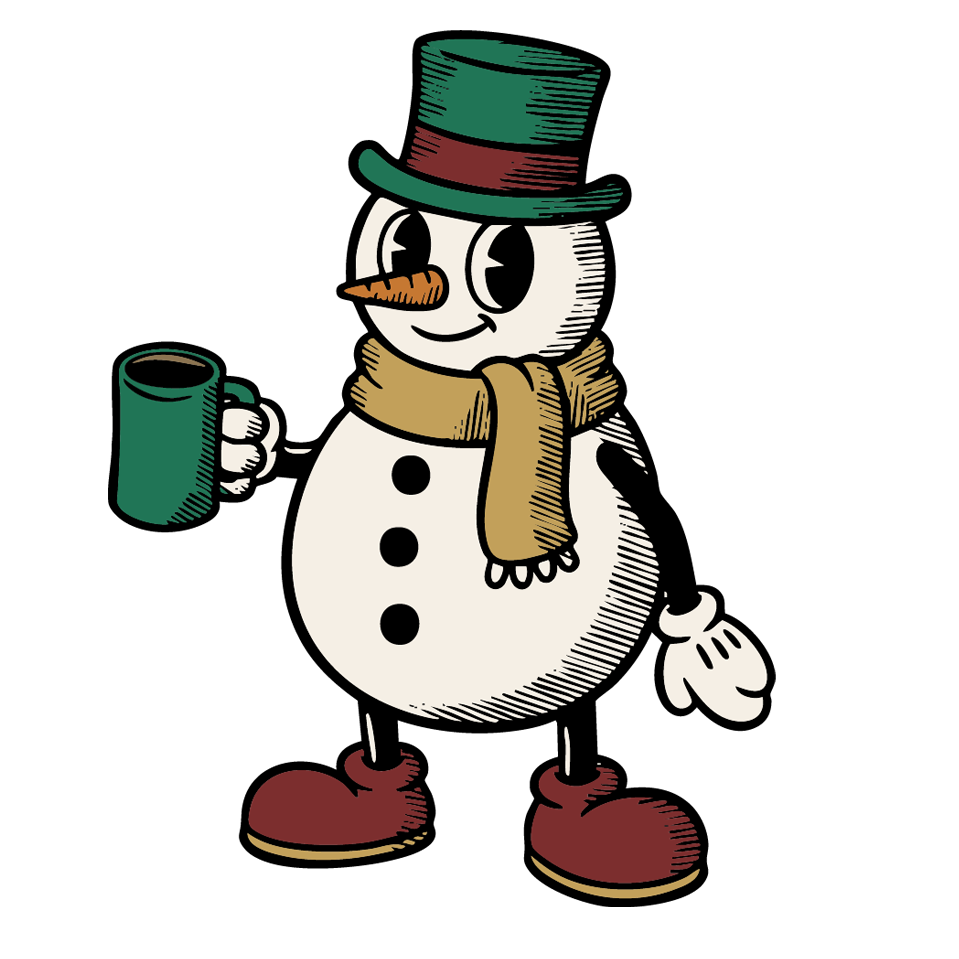 Bill Blizzard drinking hot coco