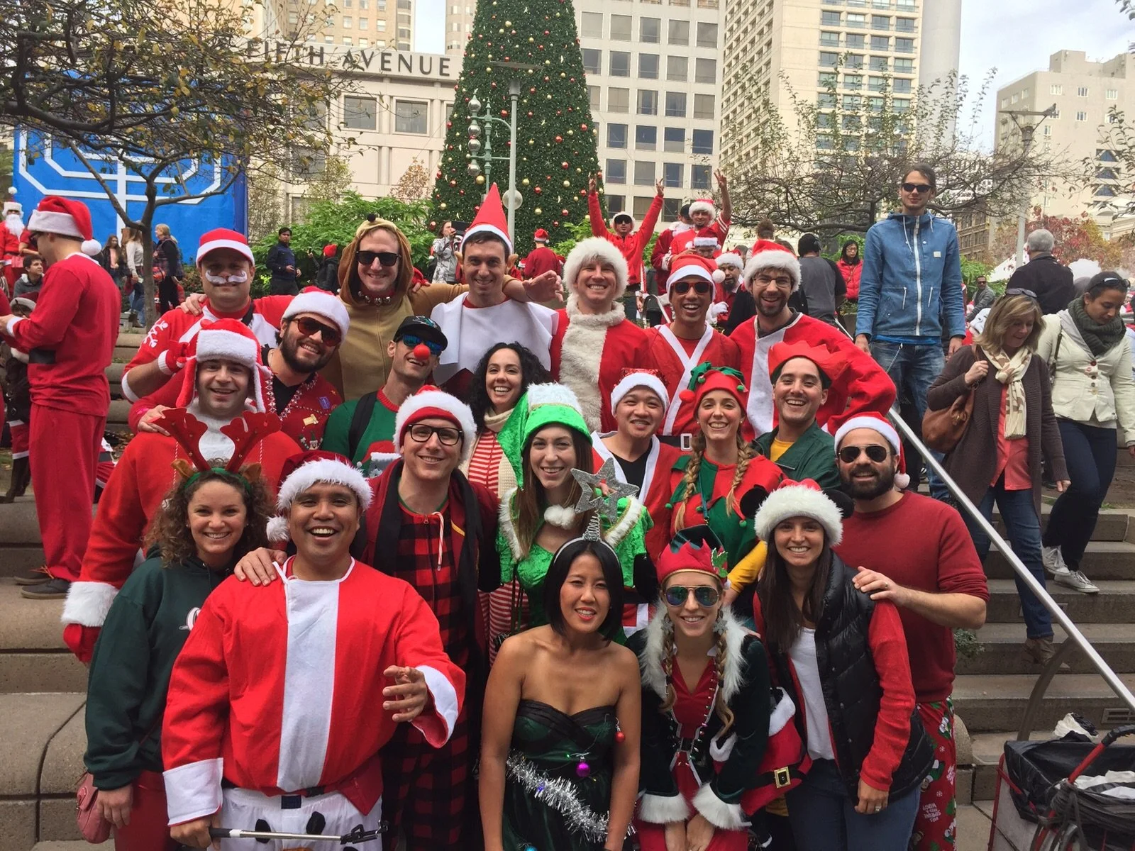 Participants at the 2015 Santa Con of San Francisco