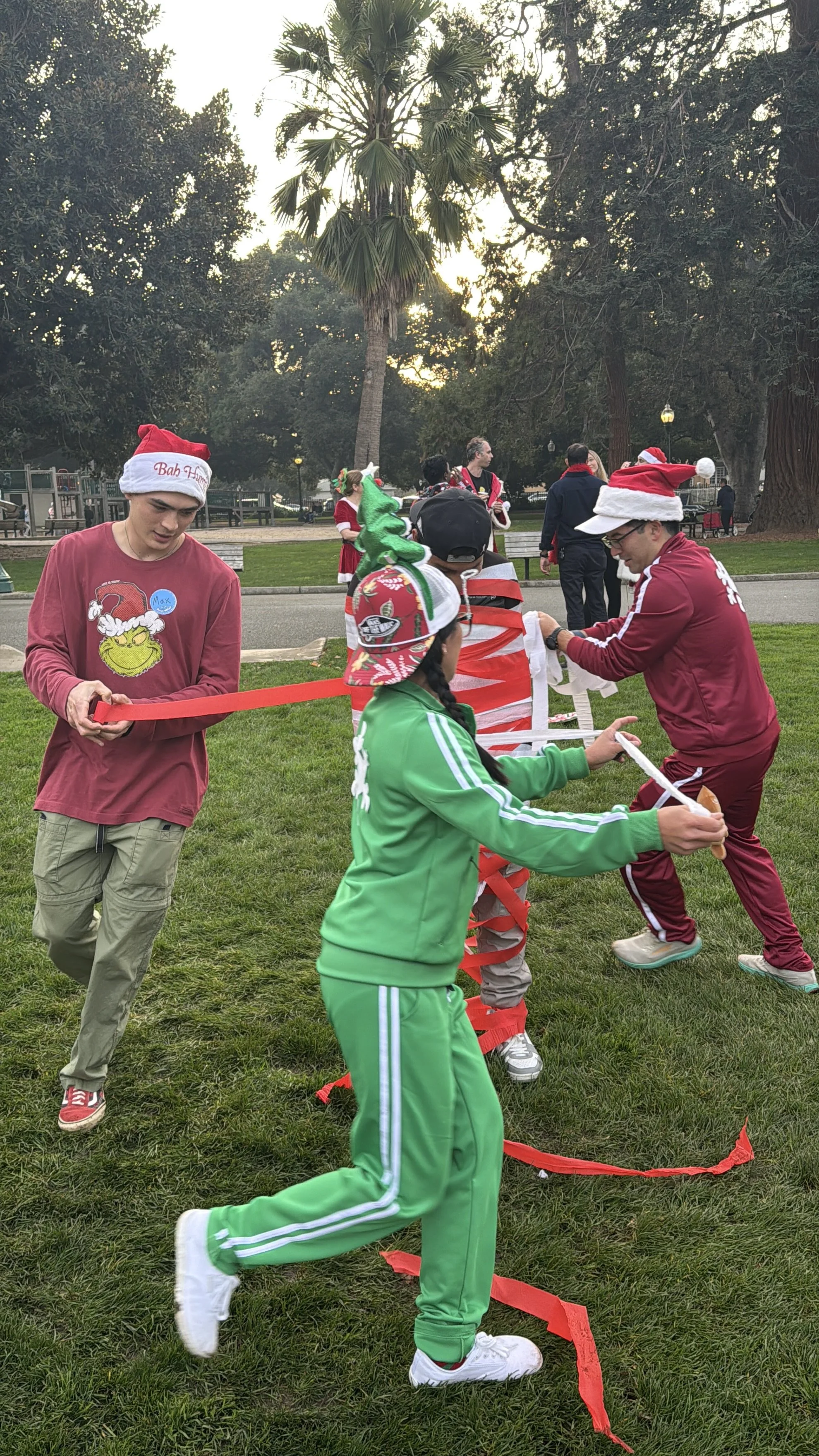 2024 Santalymipics participants during crepe paper rally