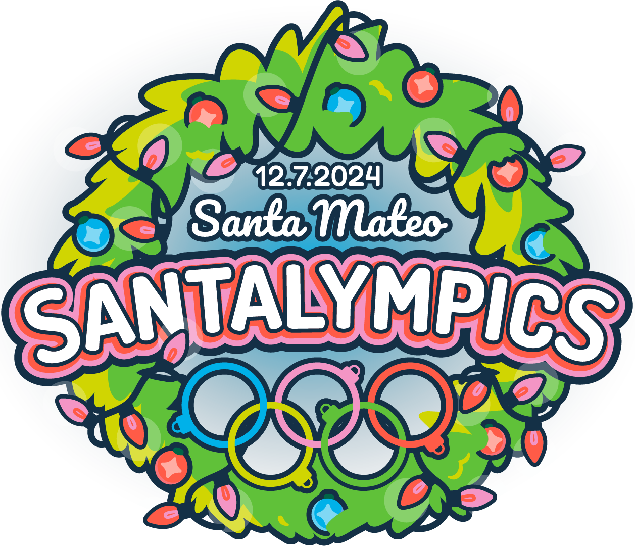2024 Santalymipics wreath logo
