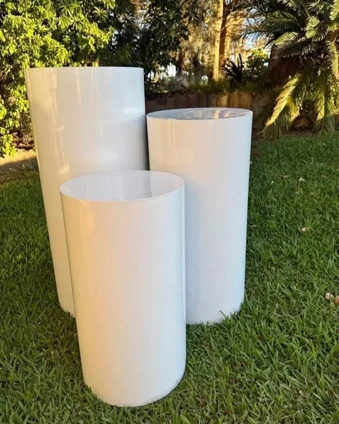 White Plinth Trio