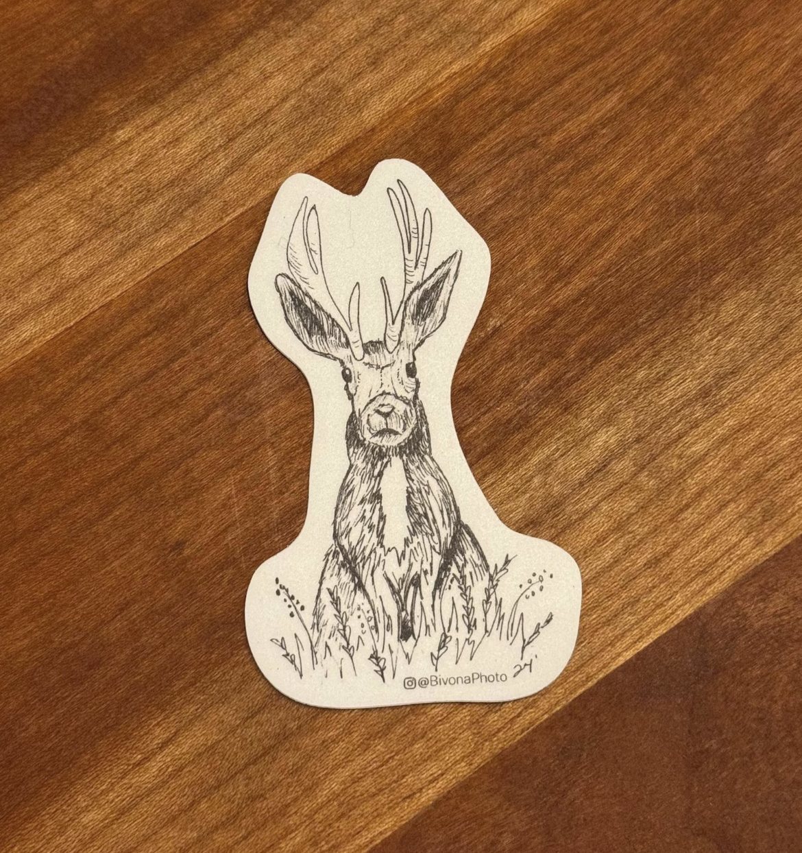 Jackelope Doodle Sticker
