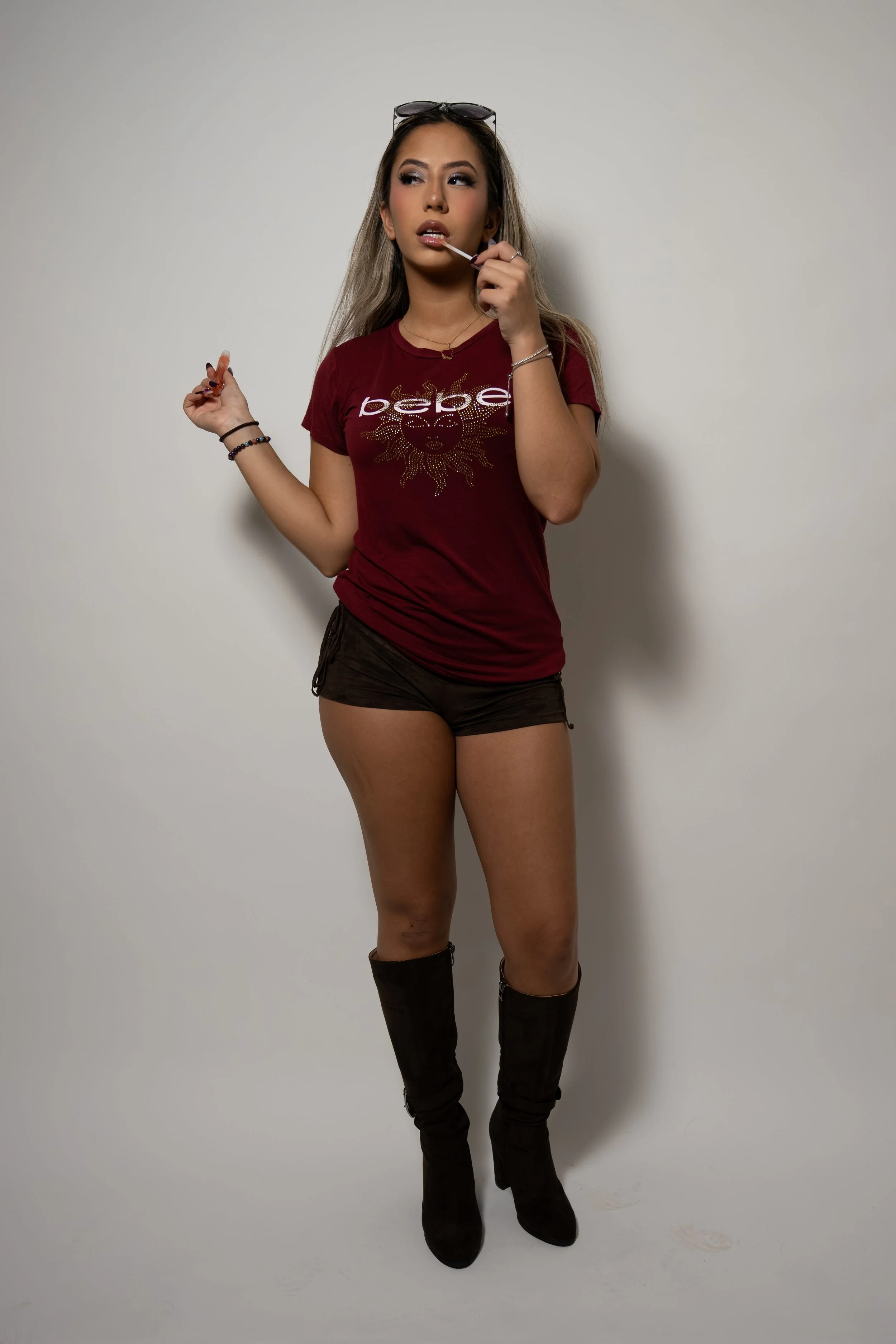 Bebe Gold Sun Tee