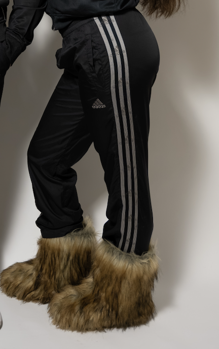 Adidas Track Pants, silver stripes