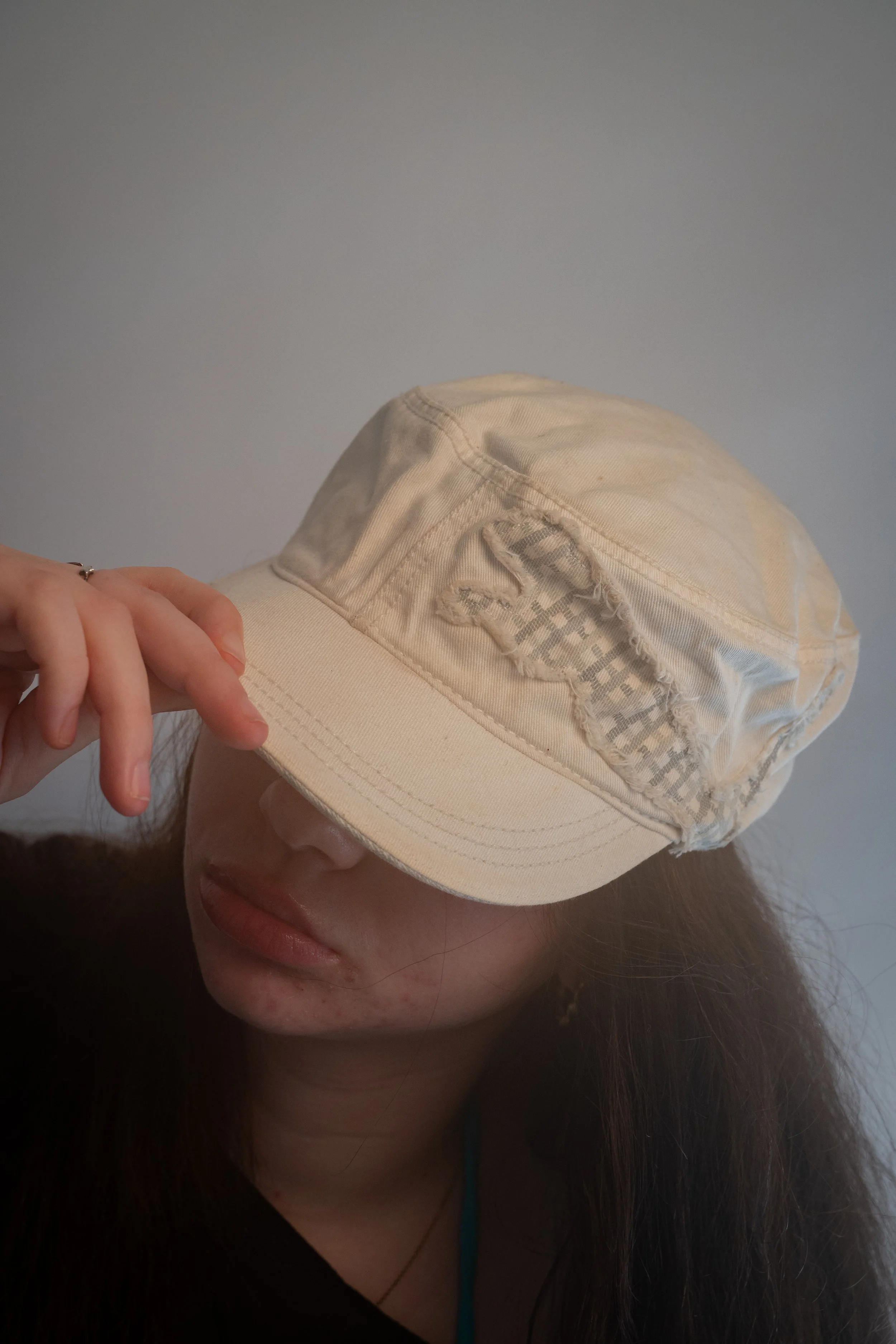 White puma checkered cap