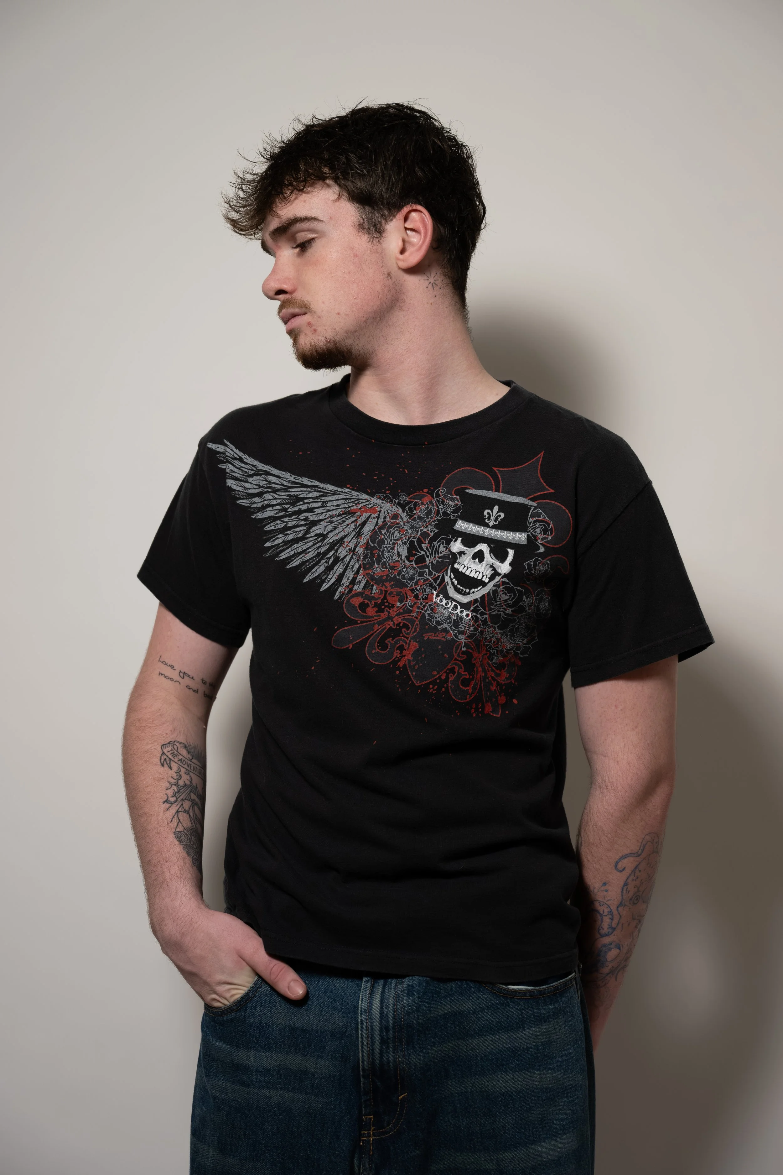 VooDoo winged skull tee