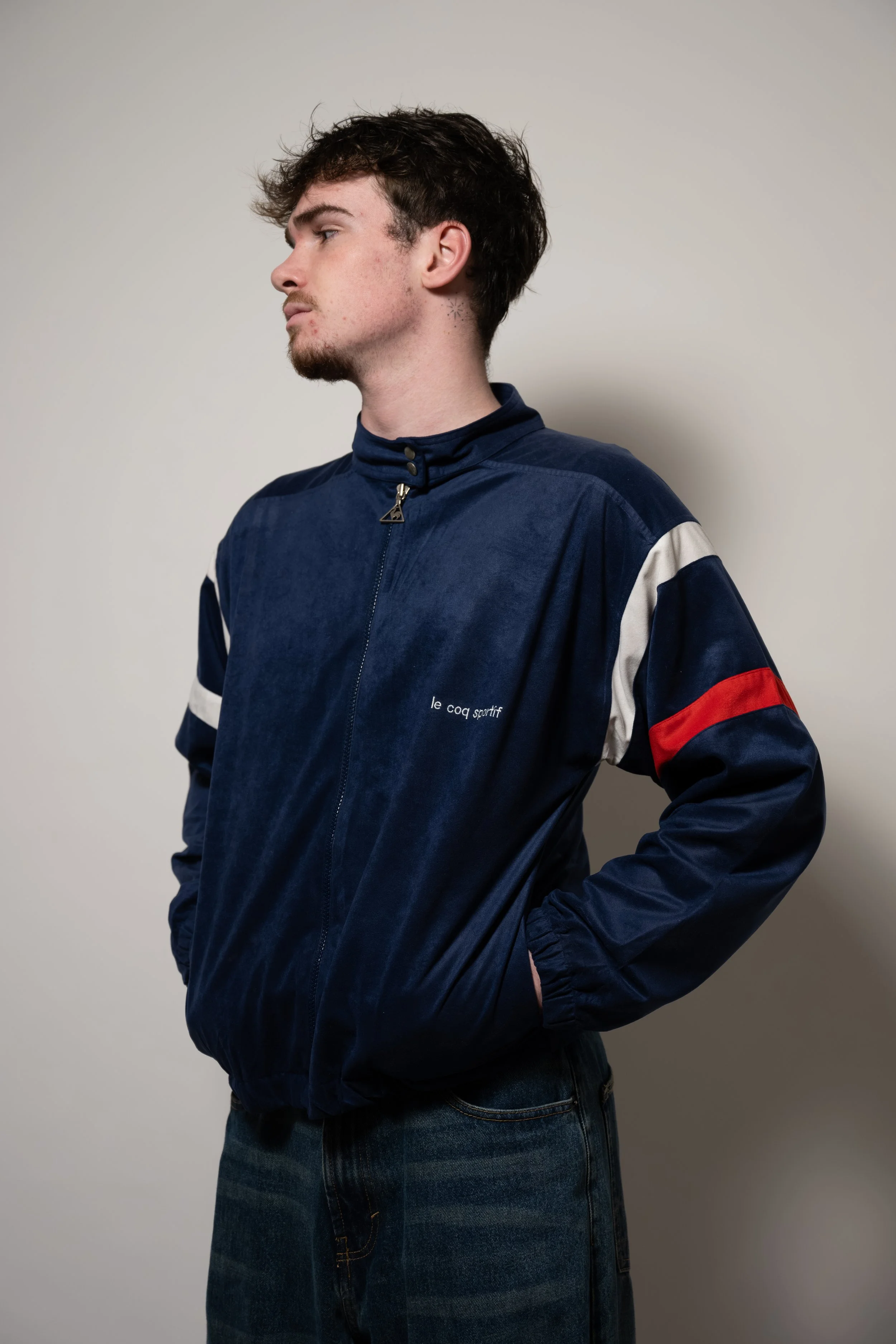 Le Coq Sportif Velour Track Jacket