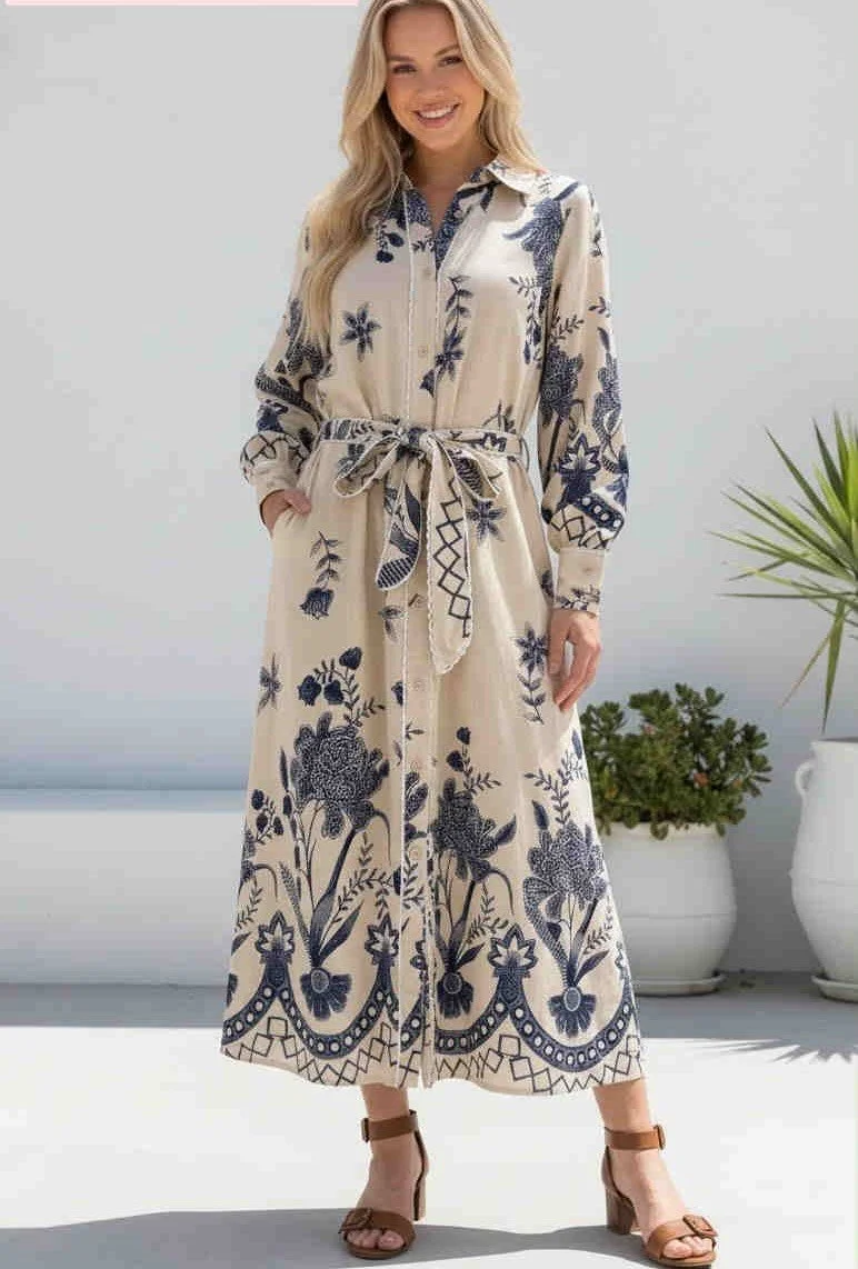 Dayna Botanical Midi Dress