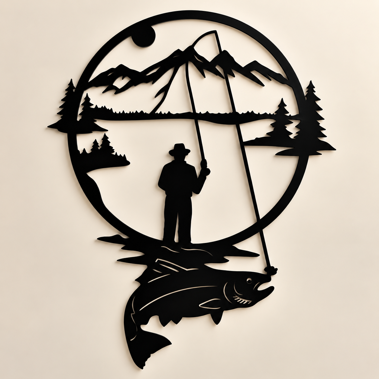 Visser wanddecoratie – 3D geprint 🎣