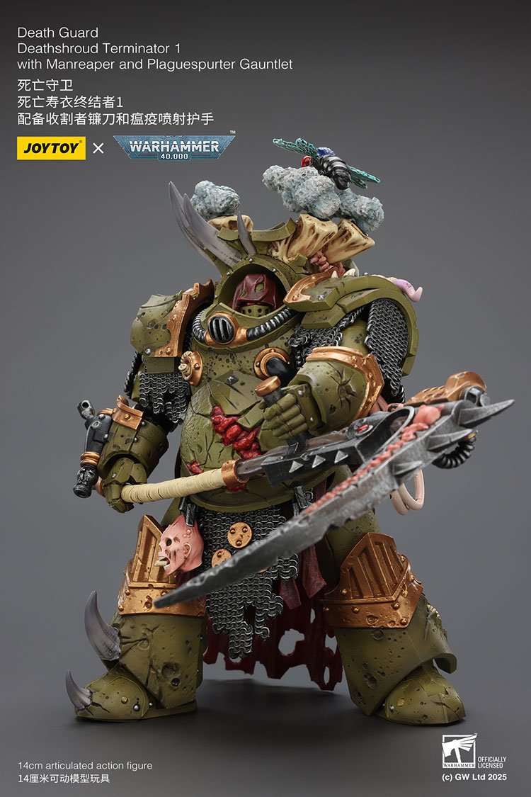 Death Guard Deathshroud Terminator 1 with Manreaper and Plaguespurter Gauntlet