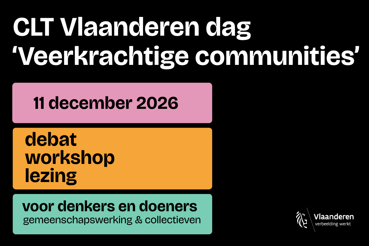 CLT Vlaanderen dag heeft ‘Veerkrachtige communities’ als thema voor de 3de editie