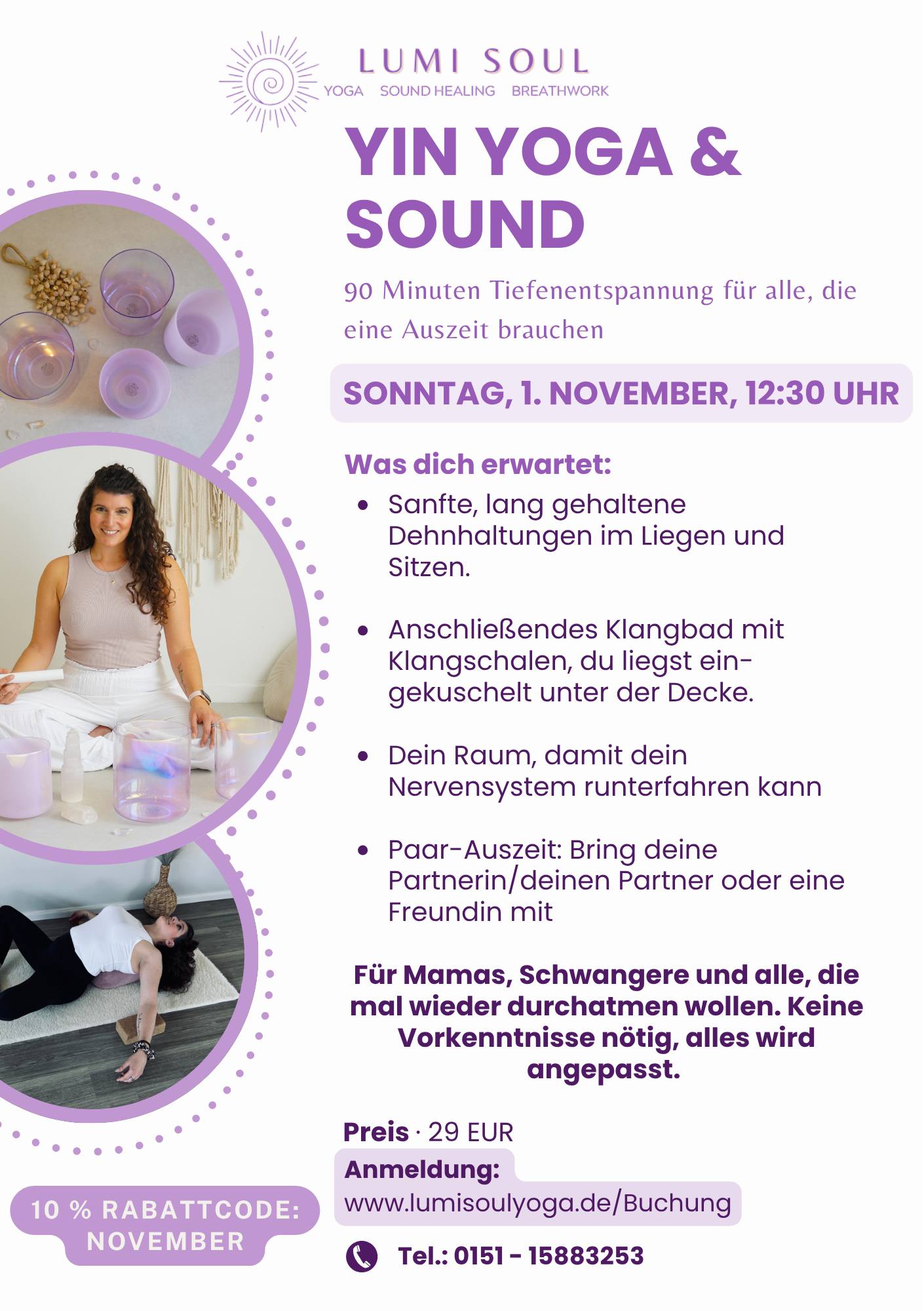Yin & Sound im Schnuller-Loft am 1. November - Early Bird