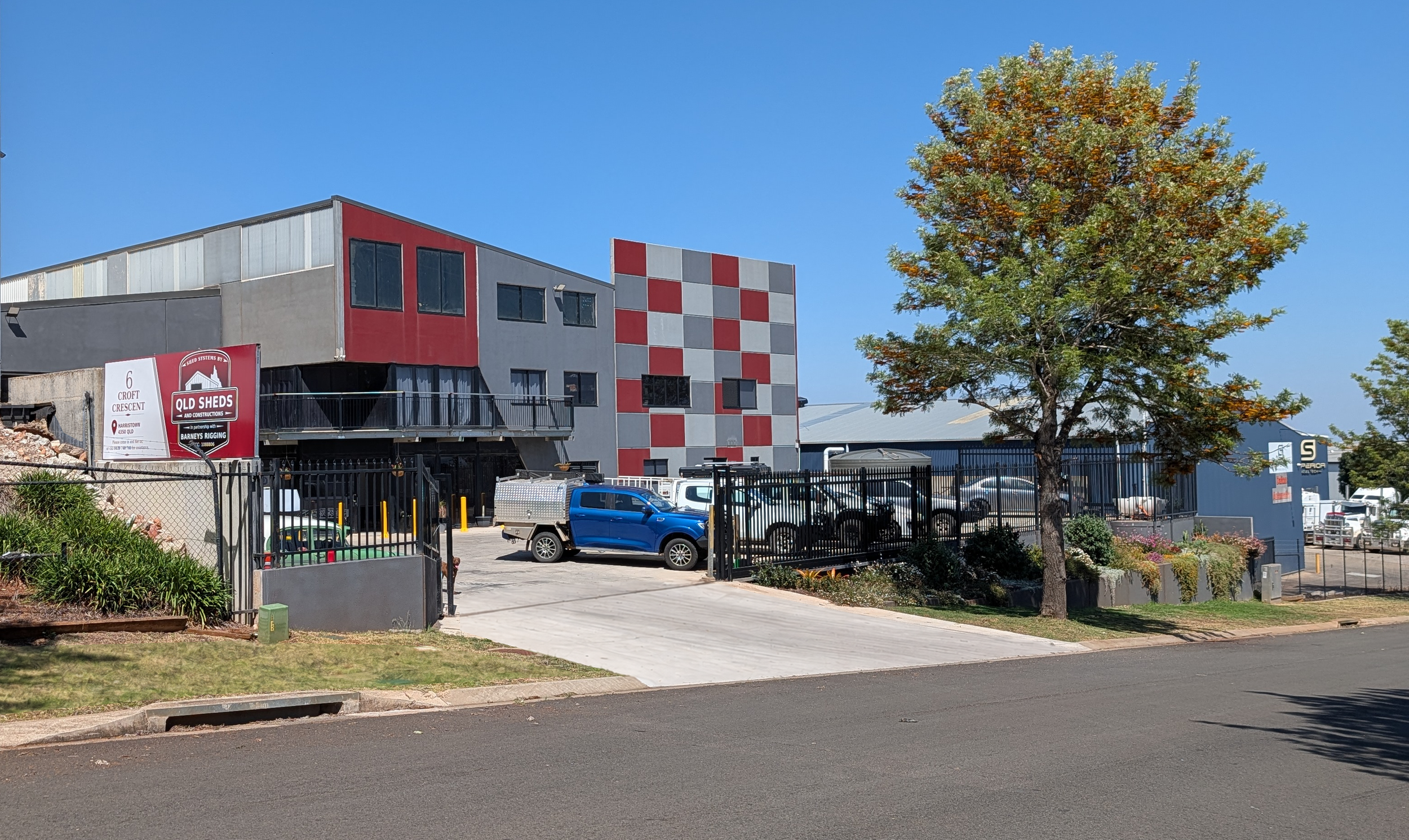 QLD Sheds and Constructions office and entrance at 6 Croft Crescent, Harristown