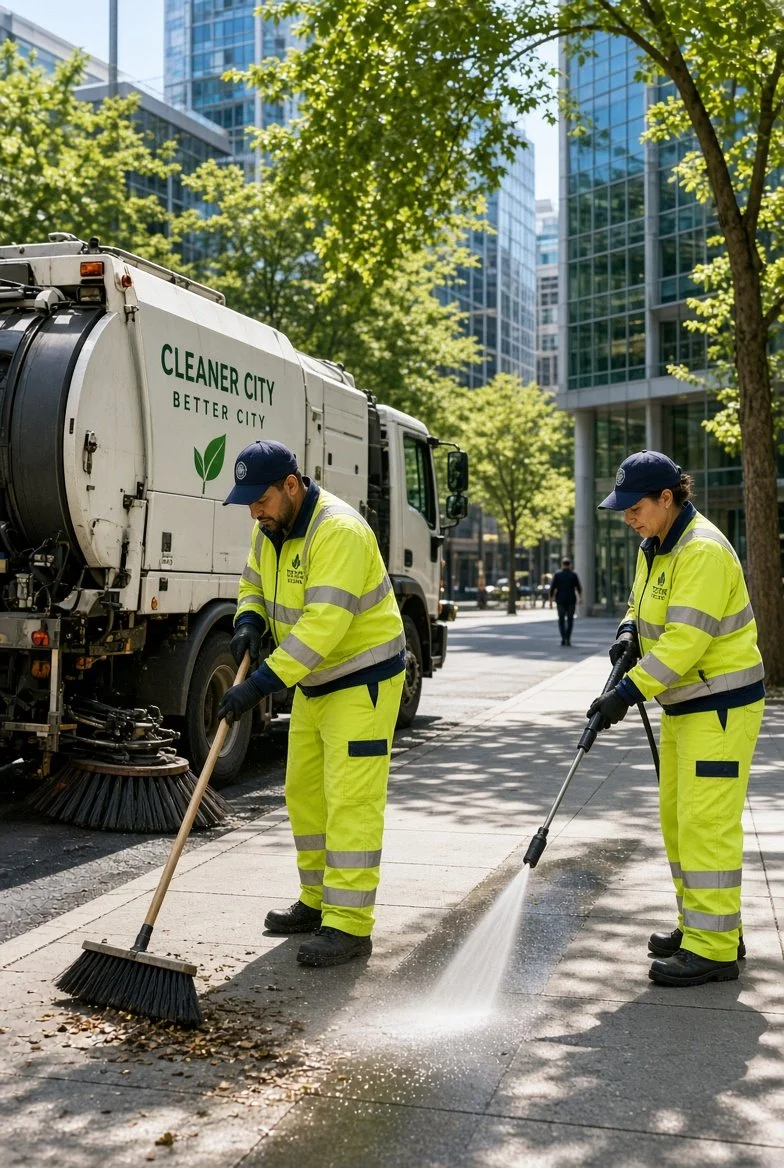Small Construction Site Sweeping (debris and dust control, limited area)