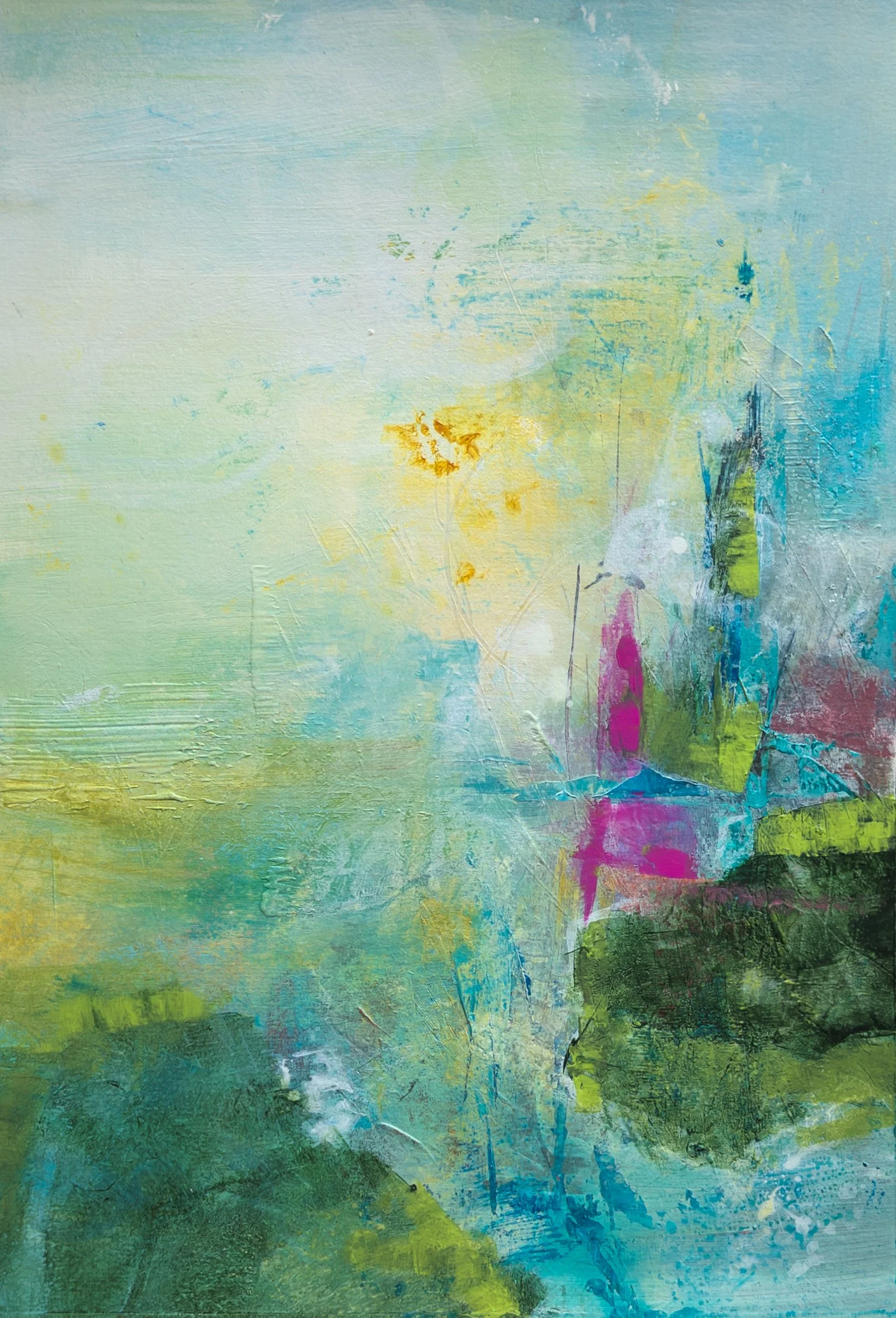 Quiet drift / Mixed media on Canson 600 g/m2 paper, 30 x 40 cm