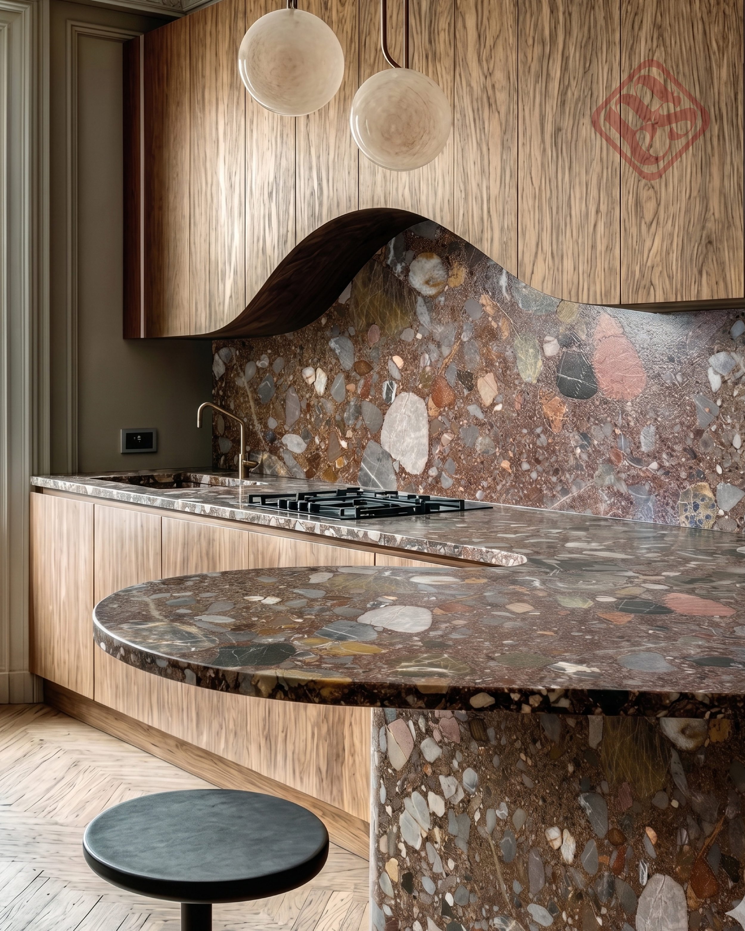A kitchen shaped by texture, movement, and materiality.
Natural stone reimagined as functional art.

For inquiries &amp; custom projects:
📞 +355 68 933 5733

#MateriaEliteStone #LuxuryKitchen #StoneKitchen #NaturalStone #ModernLiving