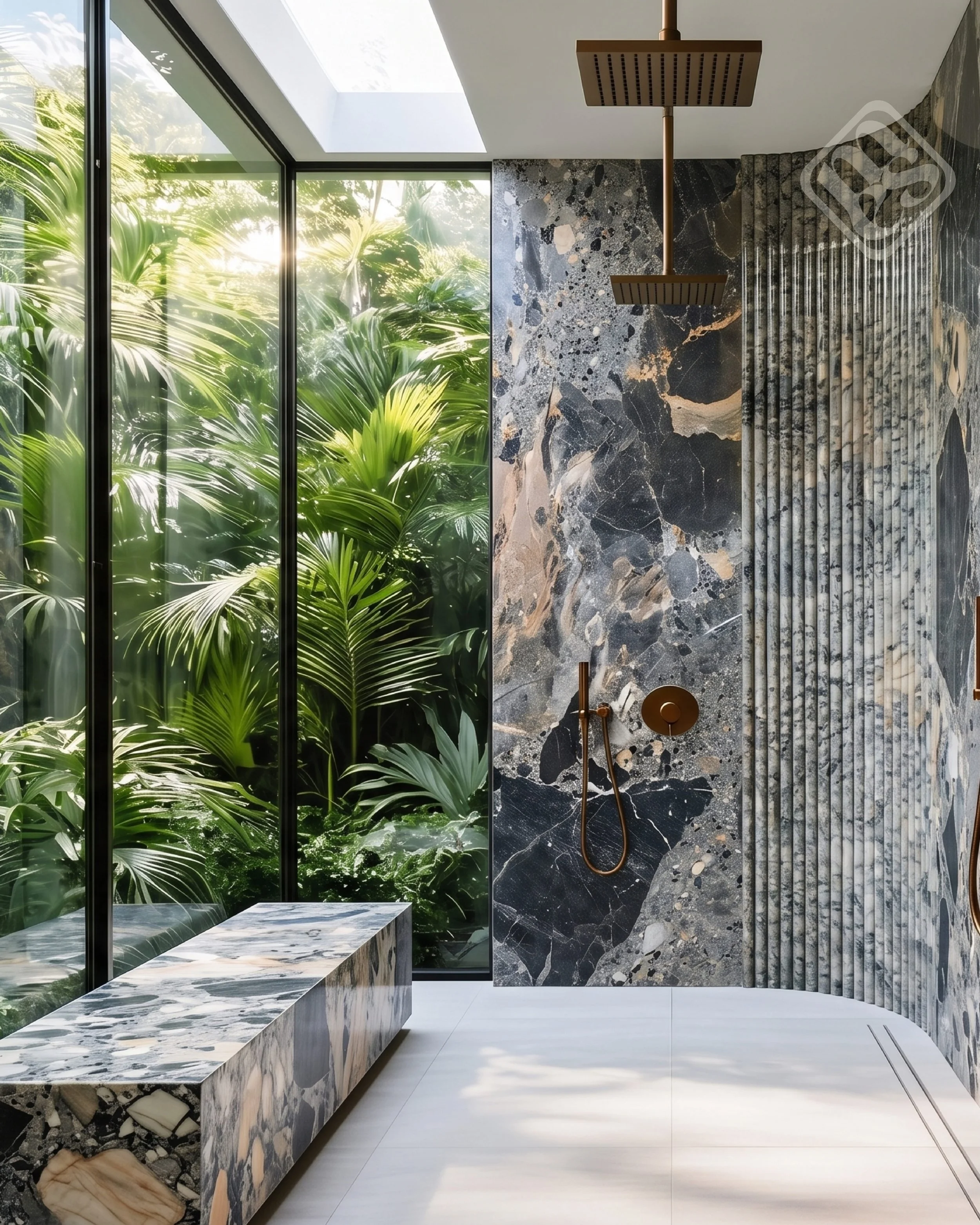 Bold stone. Tropical light. Quiet luxury.
Designed to blur the line between nature and architecture.

For inquiries &amp; custom projects:
📞 +355 68 933 5733

#MateriaEliteStone #LuxuryBathroom #StoneAesthetic #ModernInteriors #luxurydesign