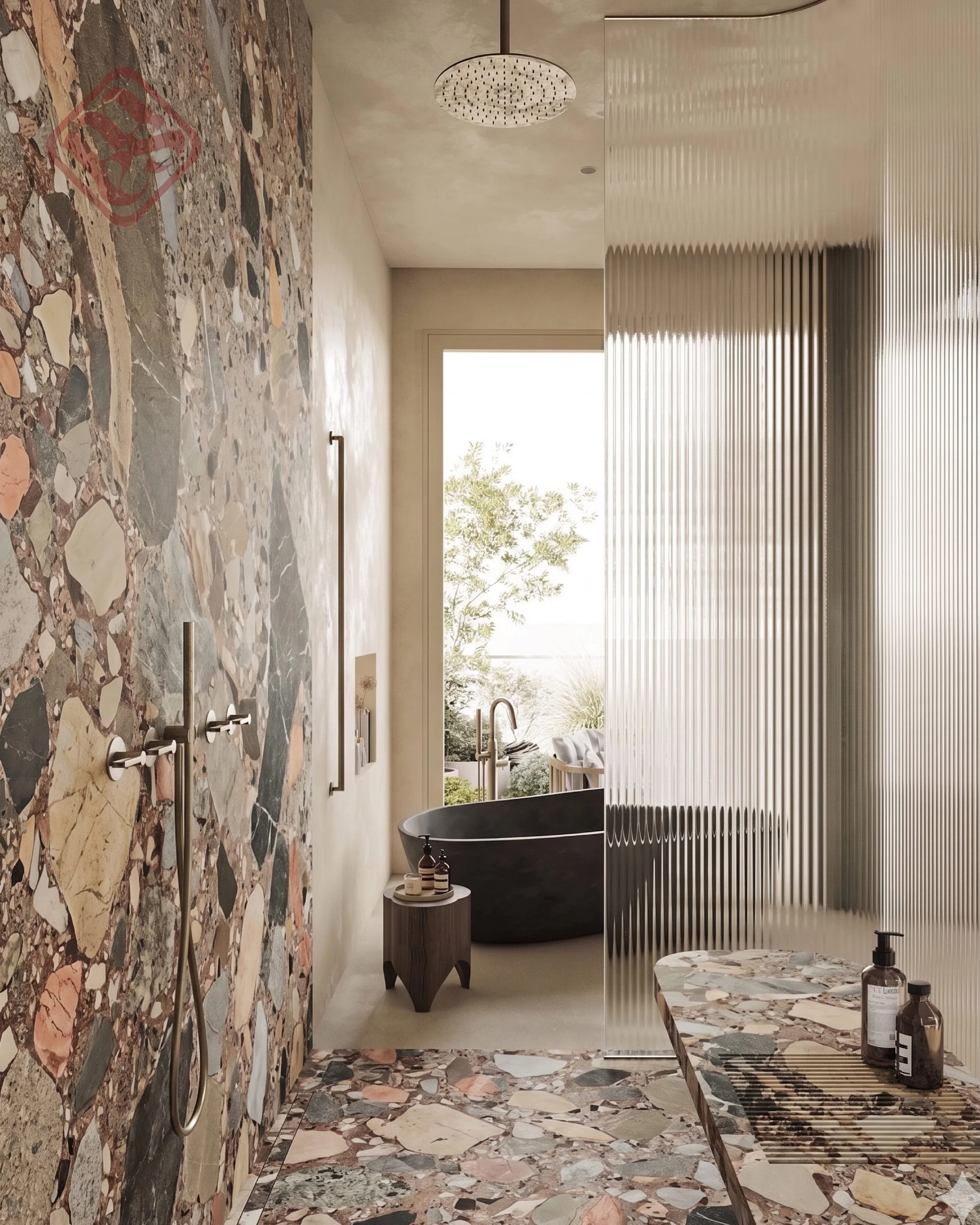 Immersive textures. Refined atmosphere.
A space where natural stone becomes the architecture itself.

For inquiries &amp; custom projects:
📞 +355 68 933 5733

#MateriaEliteStone #LuxuryLiving #StoneInteriors #MarbleBathroom #ContemporaryDesign