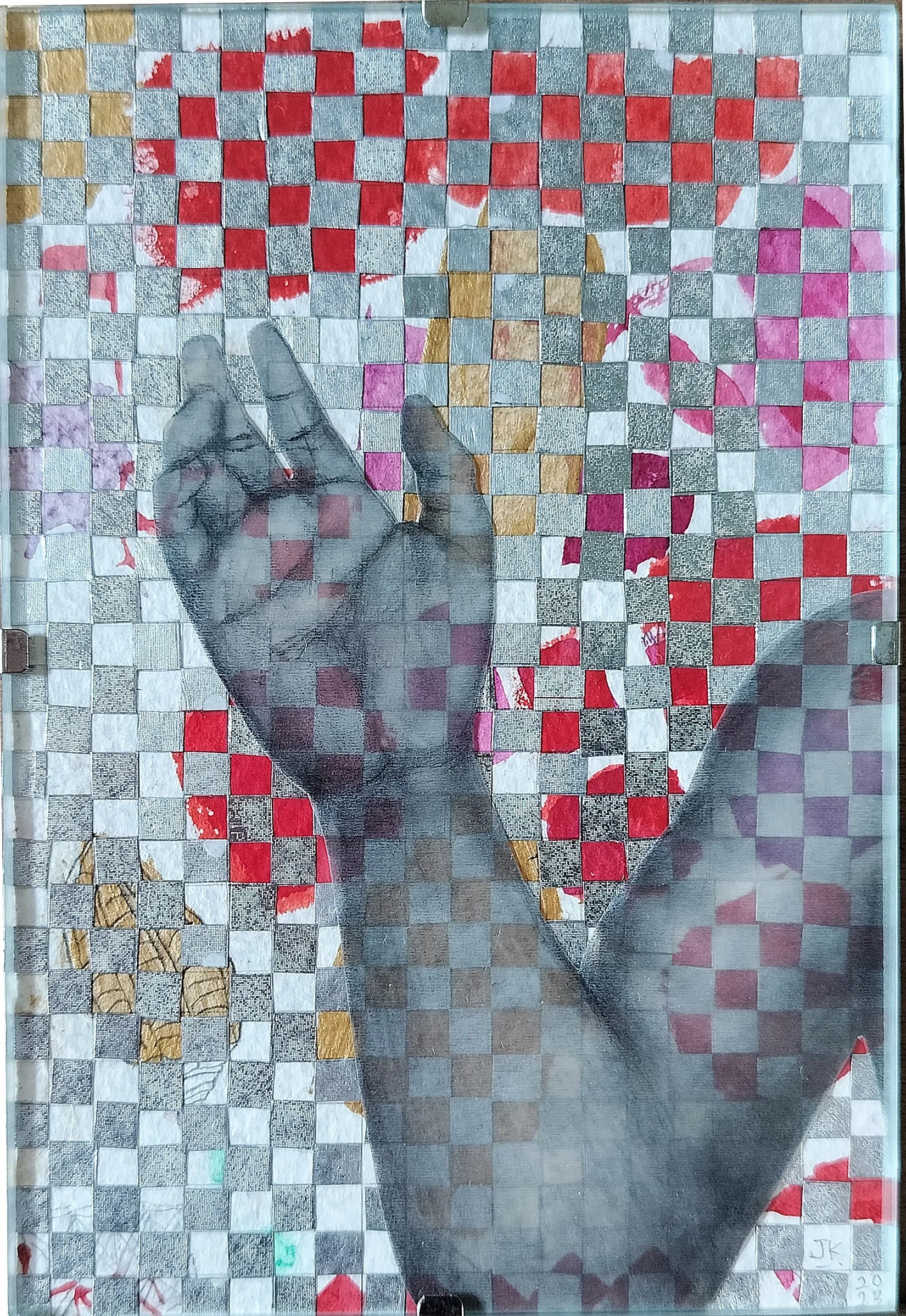 "A Part of the Self, or When you put your hand over my mouth that last time I never asked for you to insert a finger inside" (2023)  | Graphite on tracing paper and mixed media | 15cm x 10cm
