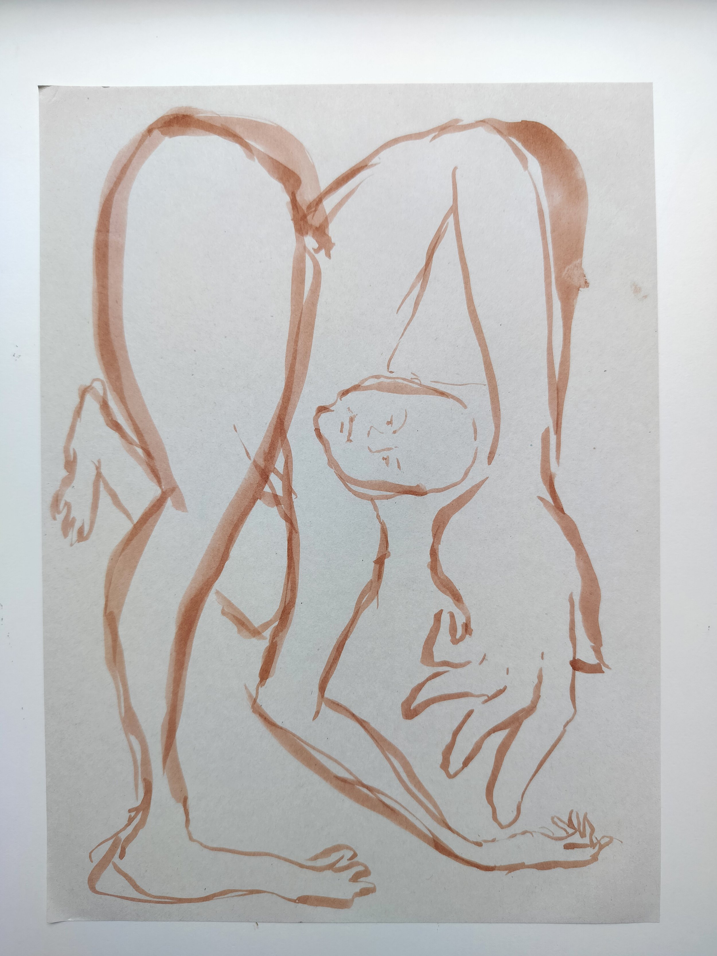"100 Figures" (2024) 
Watercolour on recycled A4 paper
