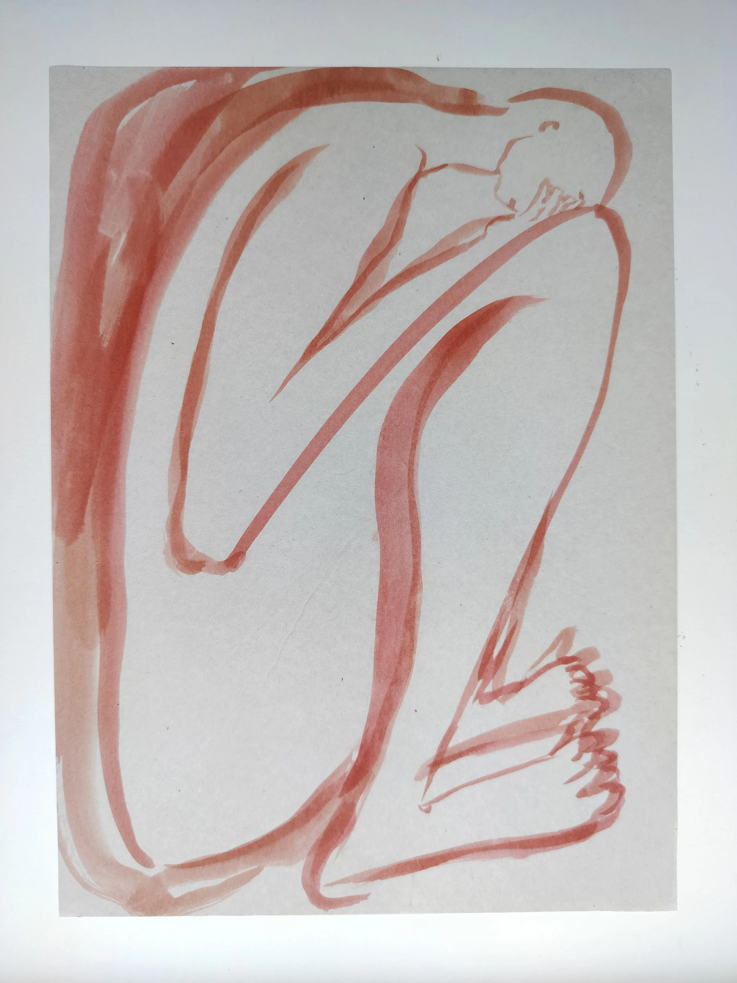 "100 Figures" (2024) 
Watercolour on recycled A4 paper