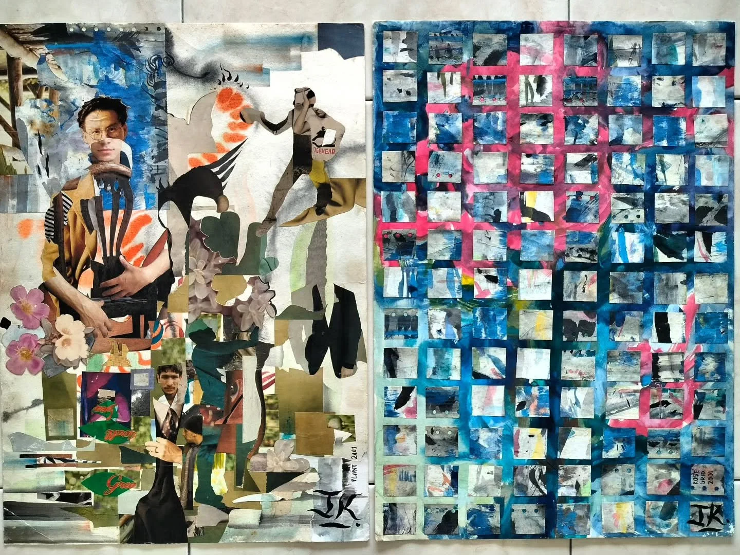 Been going through some old works in storage, taking new photographs and doing a proper inventory of everything I have. Found these two mixed media collage works I made in 2001. It's always a bit weird to see old works... feels like a lifetime ago. I
