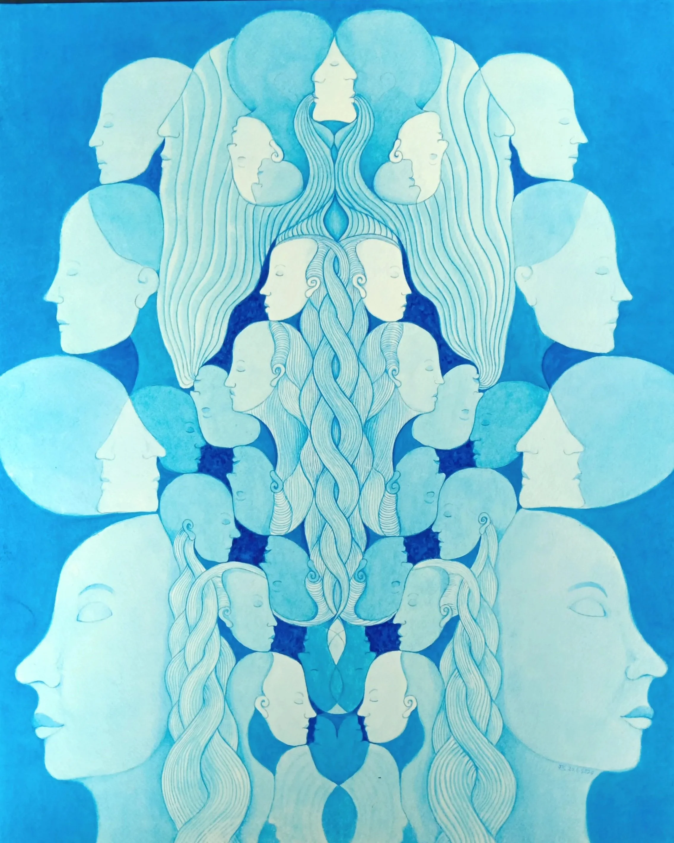 "Water" (2020) |  Watercolour on paper | 50cm x 40cm | Private collection