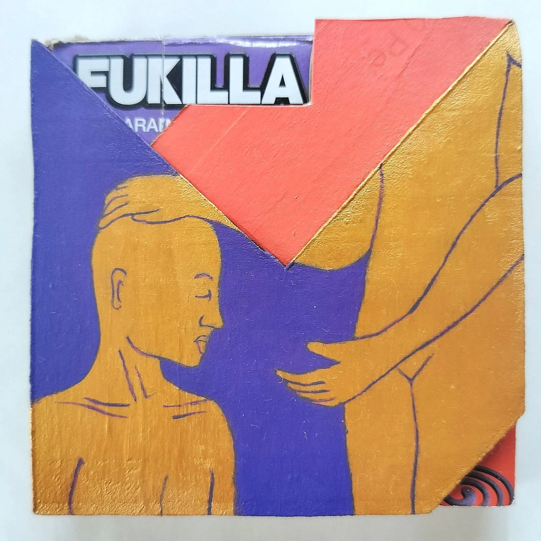 "Untitled" (2023) | Acrylic on cardboard collage | 10cm x 10cm