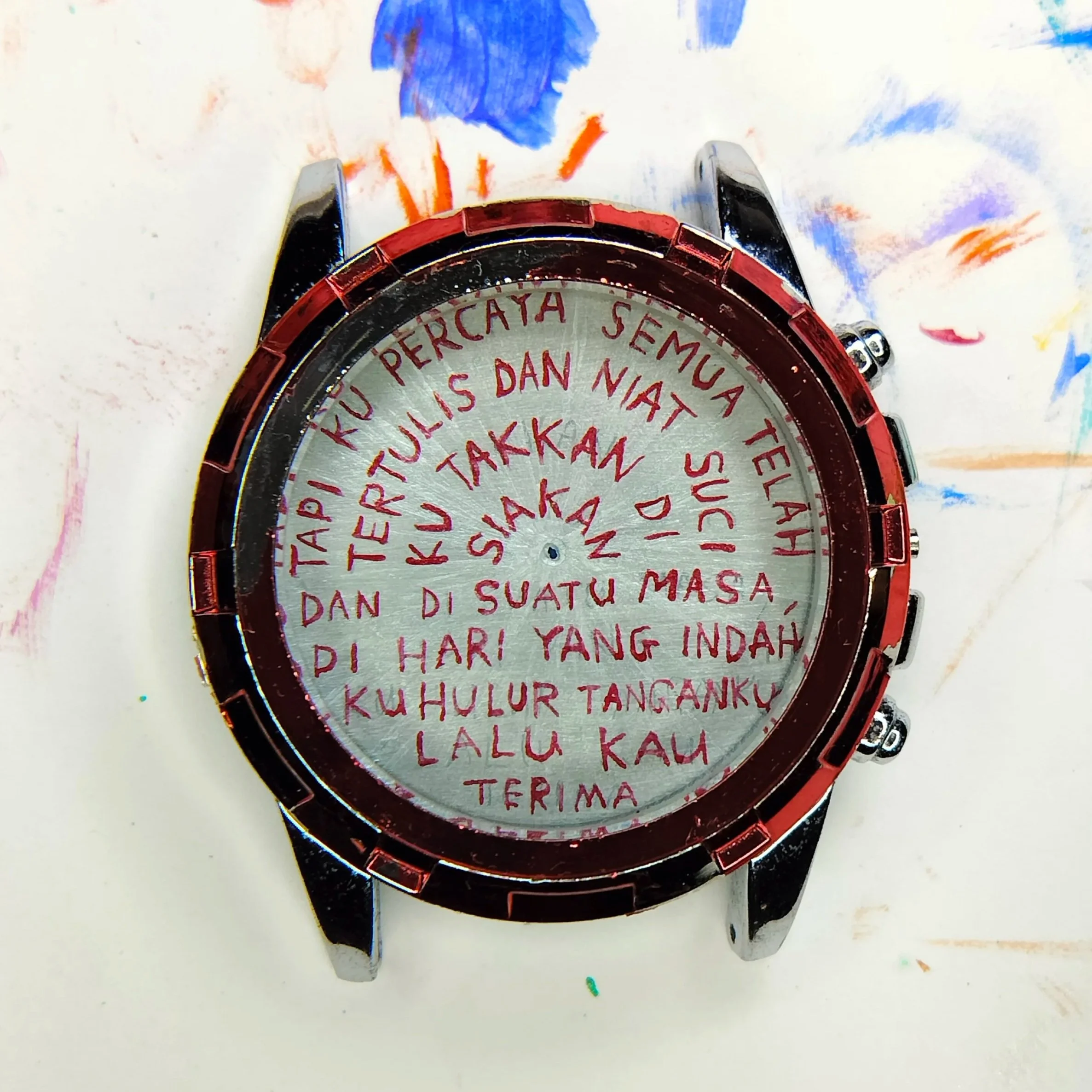"Time Talisman (2024)" | Acrylic on used wristwatch