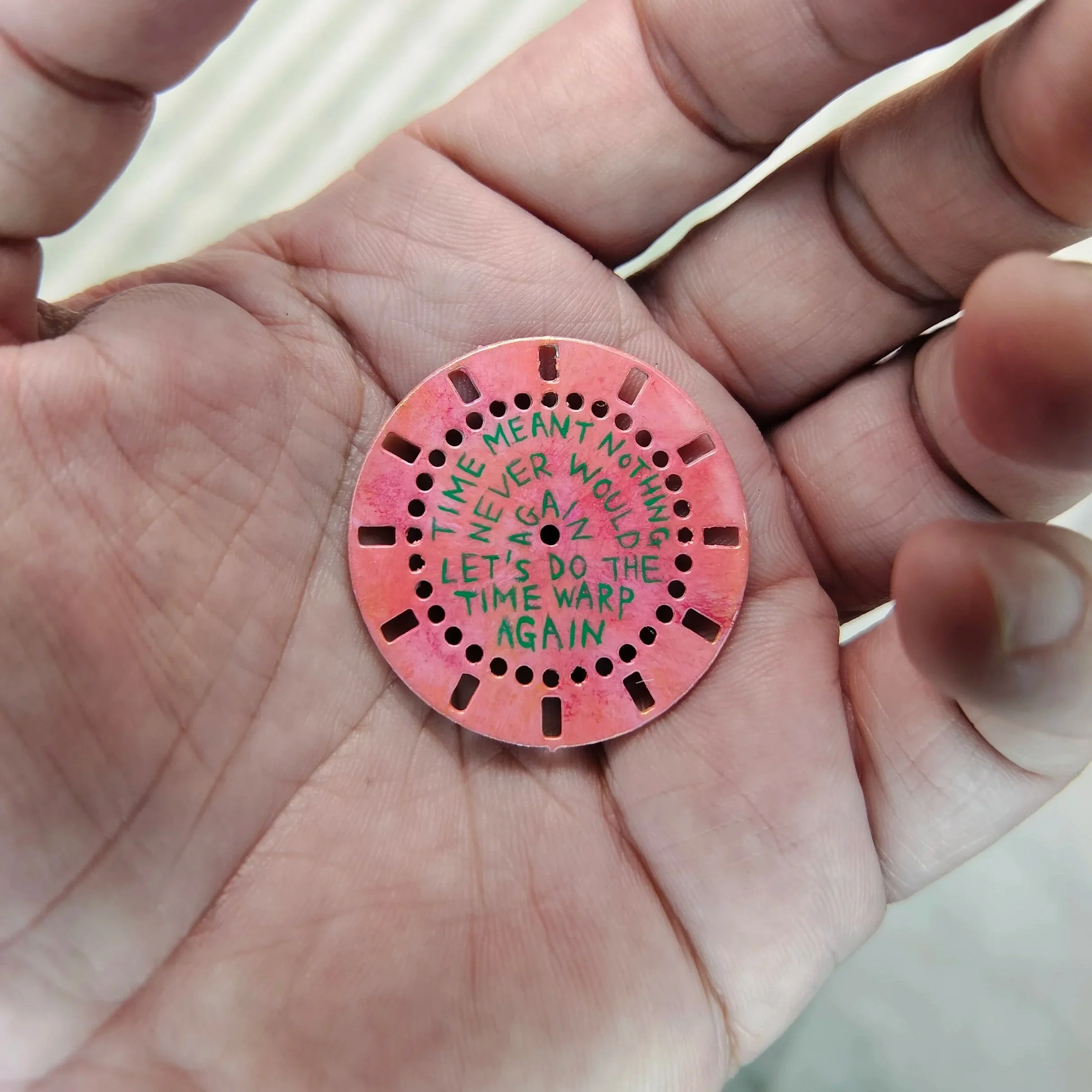 "Time Talisman (2024)" | Acrylic on used wristwatch
