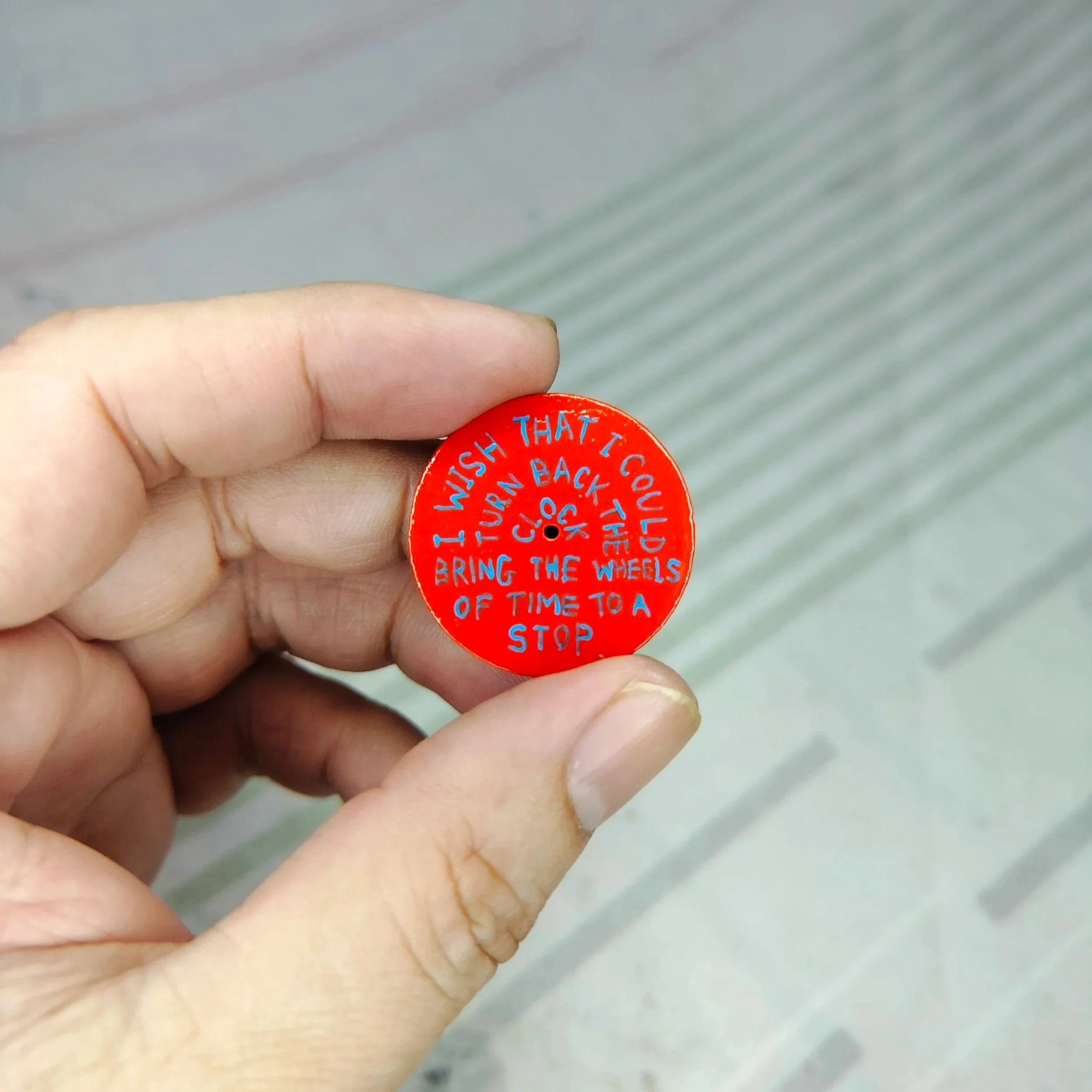 "Time Talisman (2024)" | Acrylic on used wristwatch