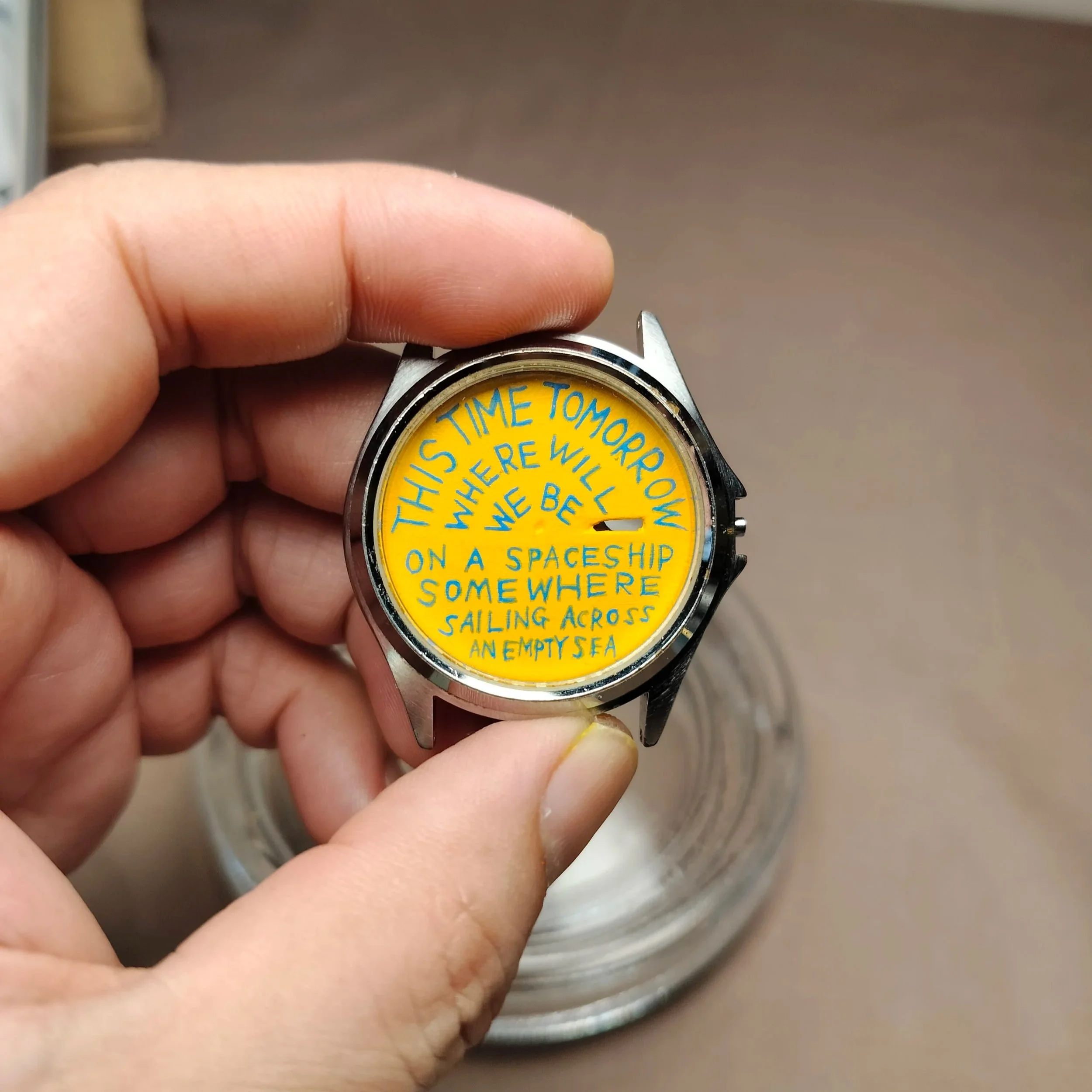 "Time Talisman (2024)" | Acrylic on used wristwatch