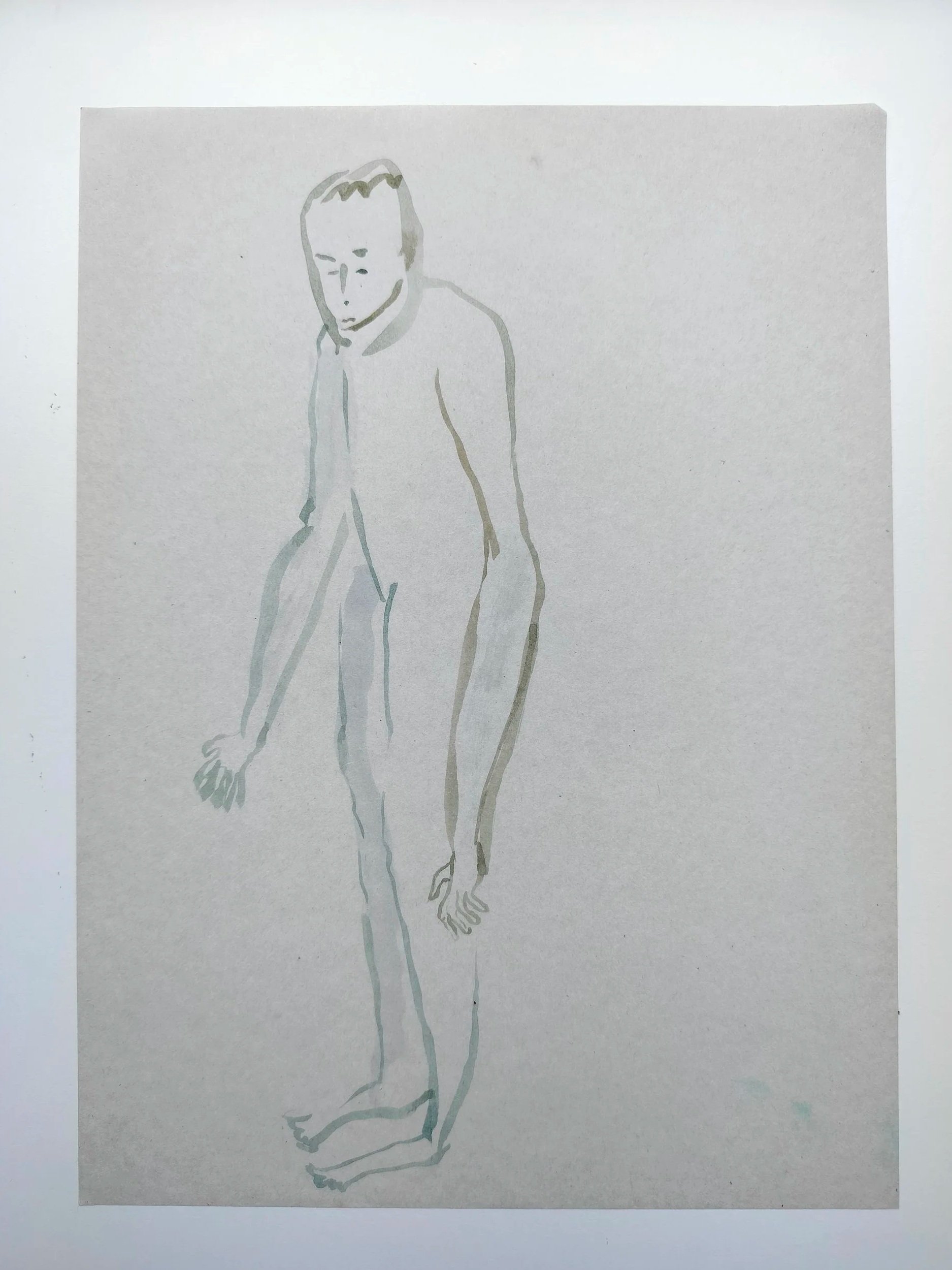 "100 Figures" (2024) 
Watercolour on recycled A4 paper