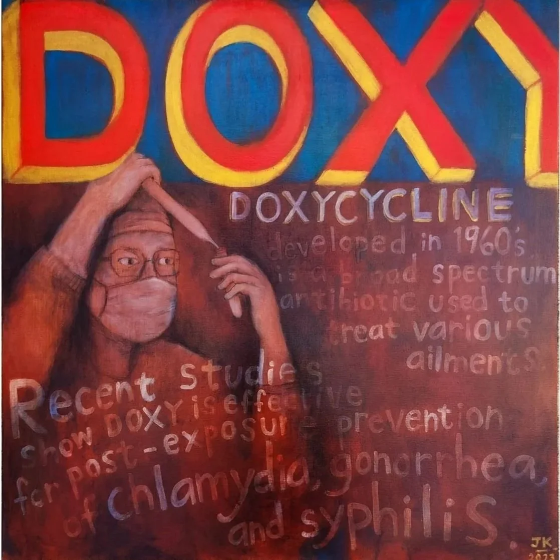 "DoxyPep 1" (2023)
Acrylic on canvas
92cm x 92cm 
