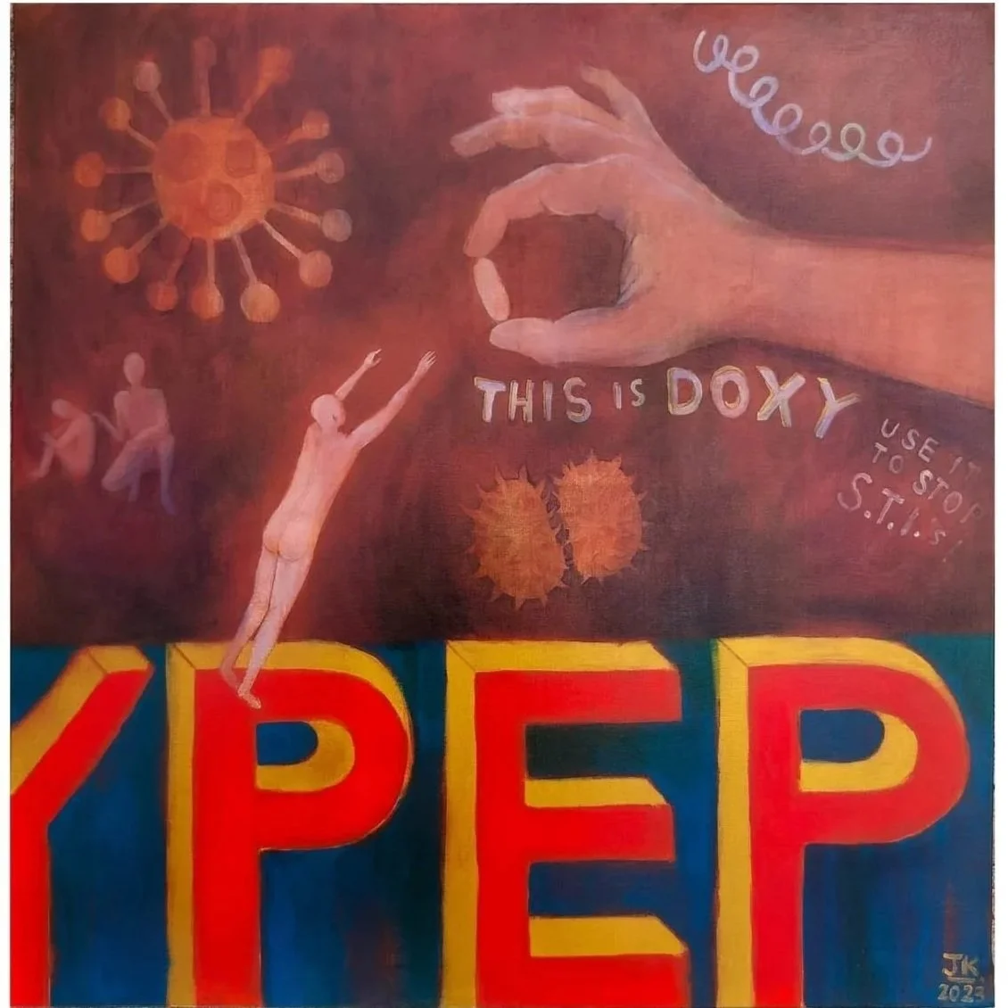 "DoxyPep 2" (2023)
Acrylic on canvas
92cm x 92cm 