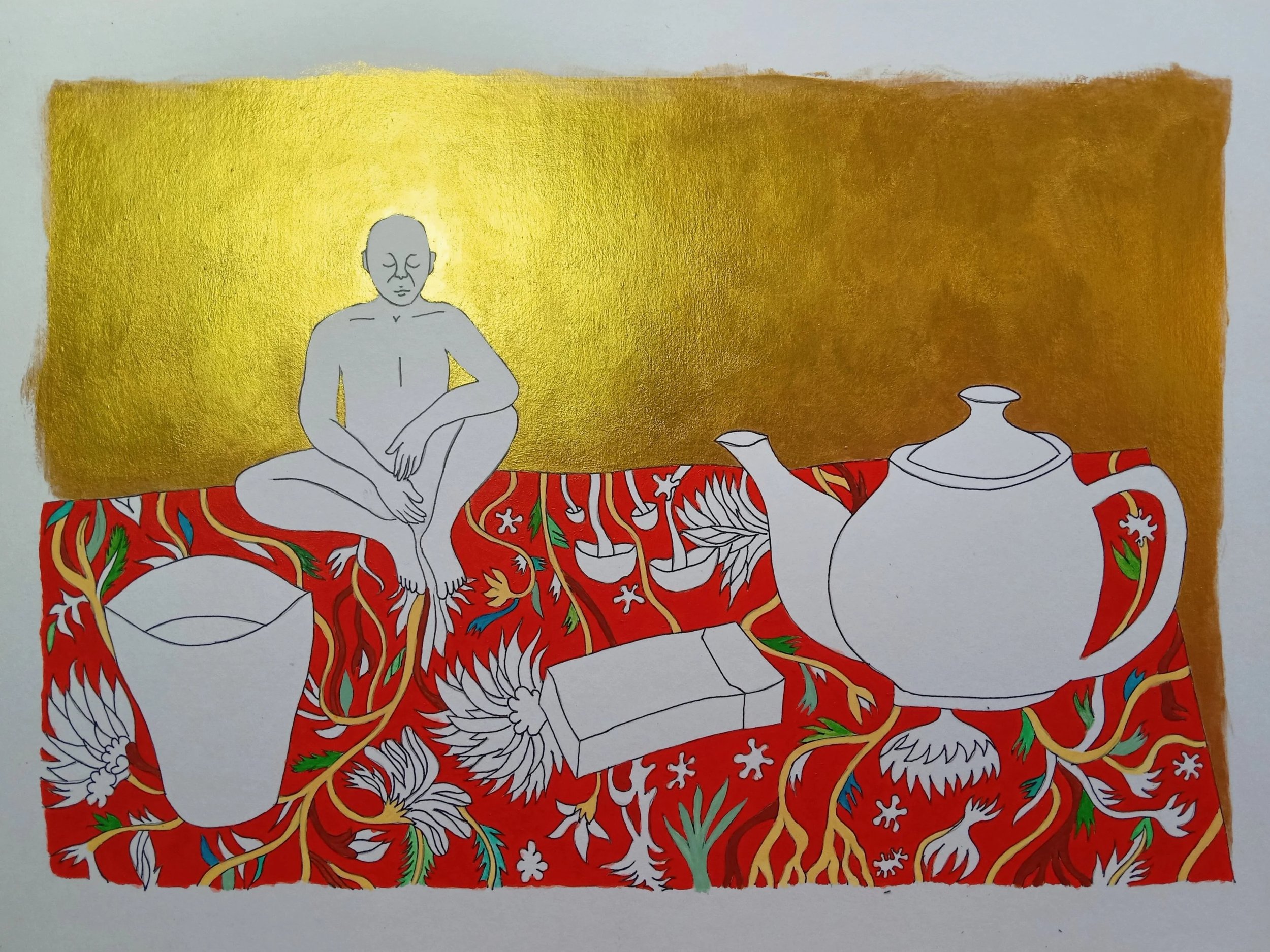 "Untitled" (2020) | Acrylic and ink on paper