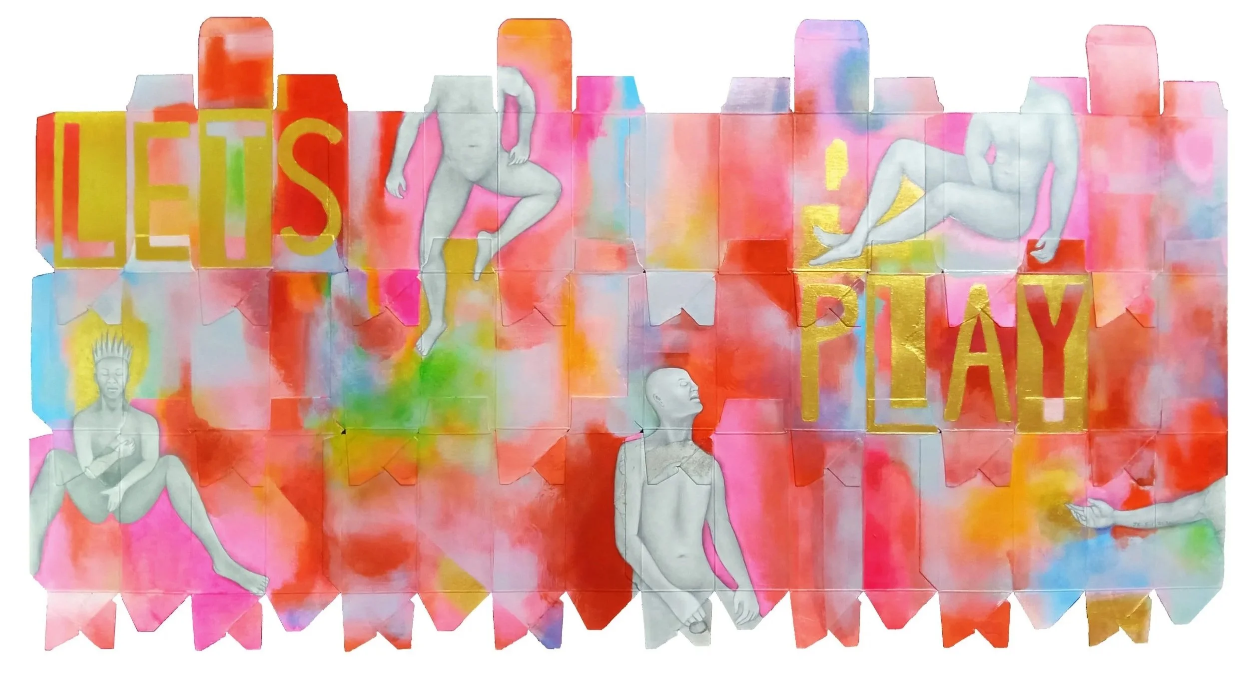 "Let's Play" (2020)
Acrylic and graphite on HIV medication packaging